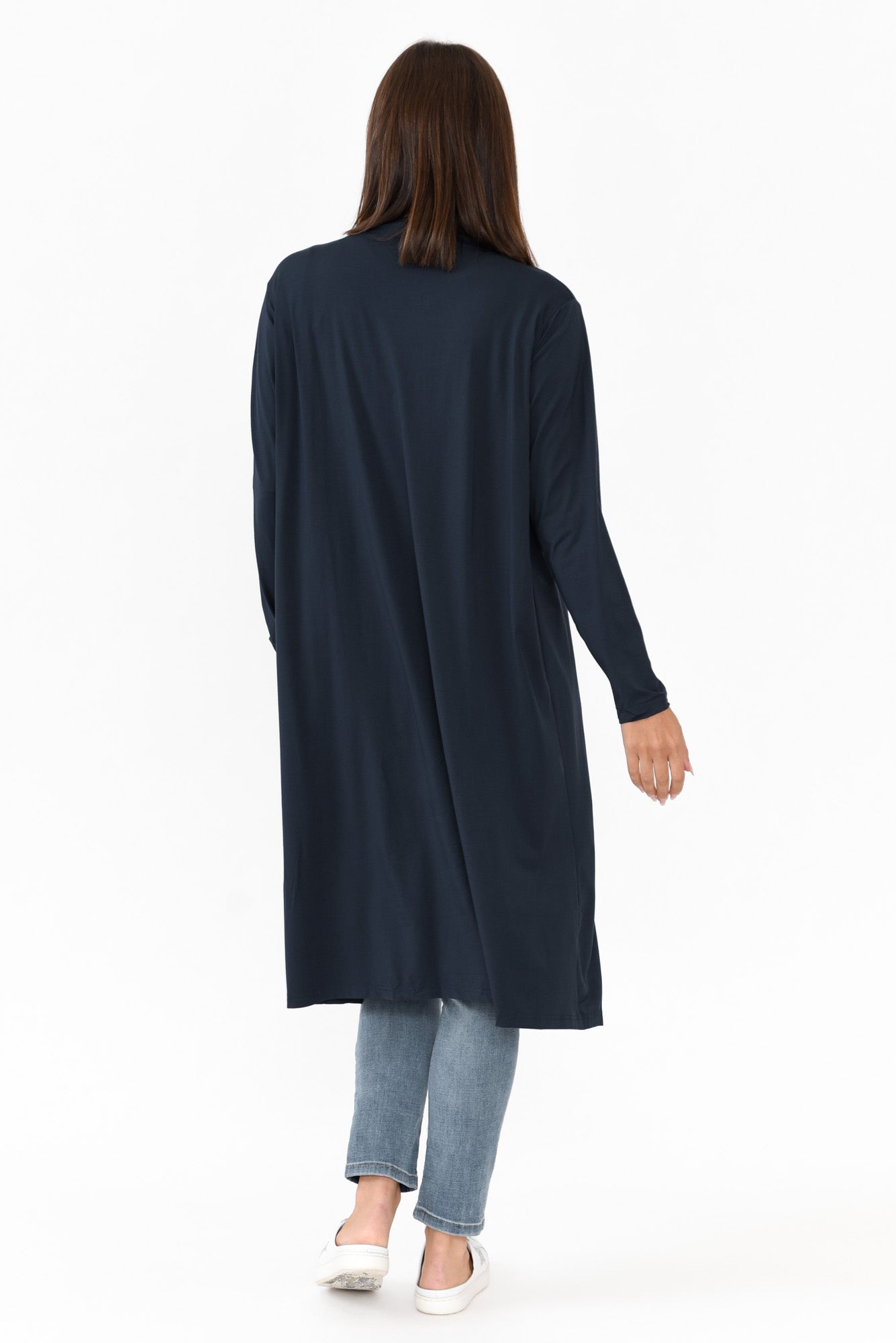 Leanna Navy Bamboo Waterfall Cardigan