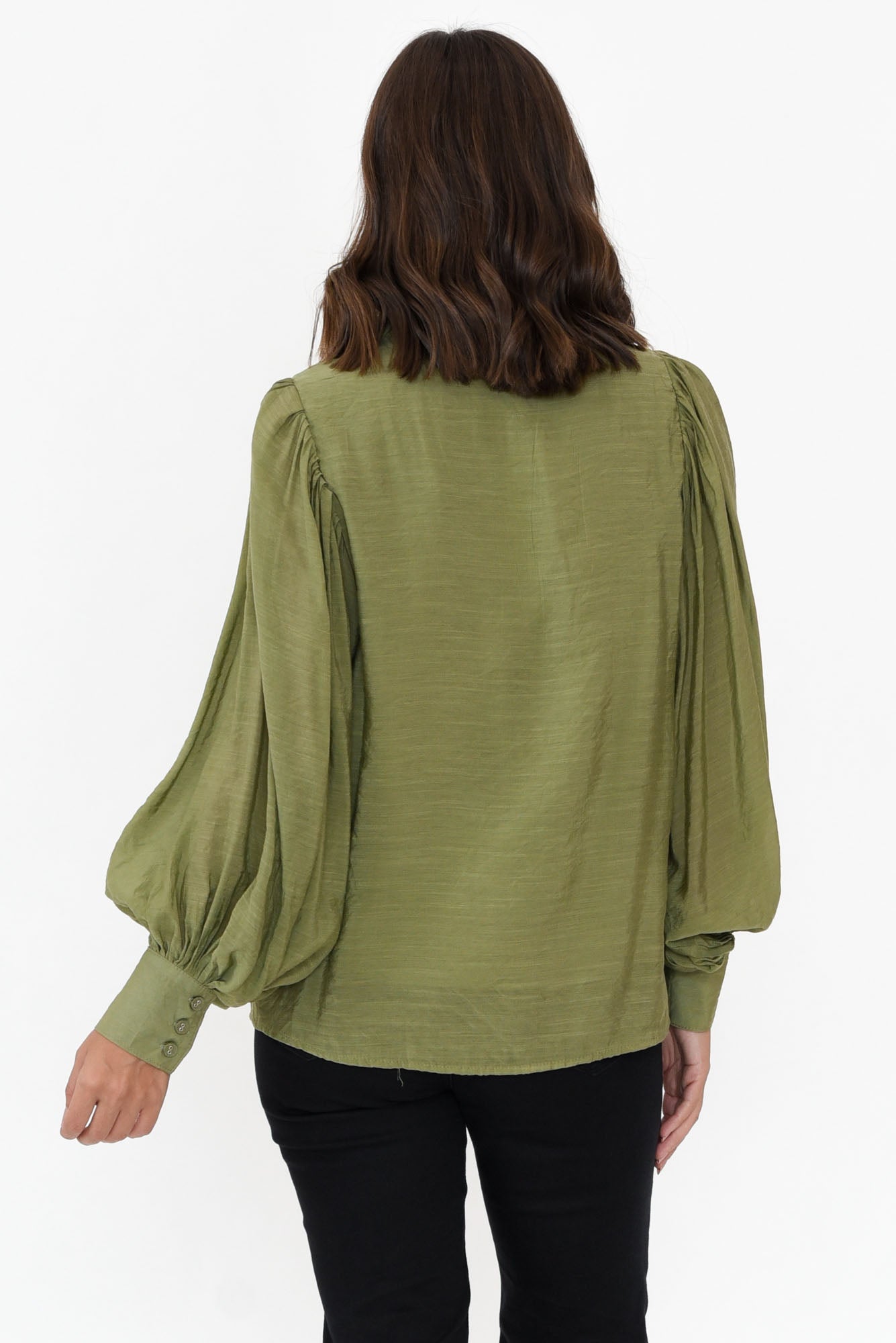 Kane Khaki Cotton Blend Top