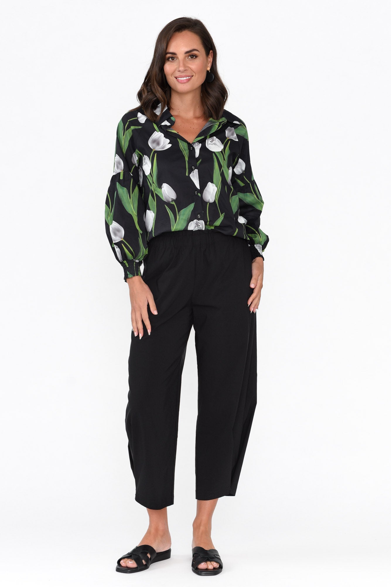 Carlton Black Convertible Cropped Pant