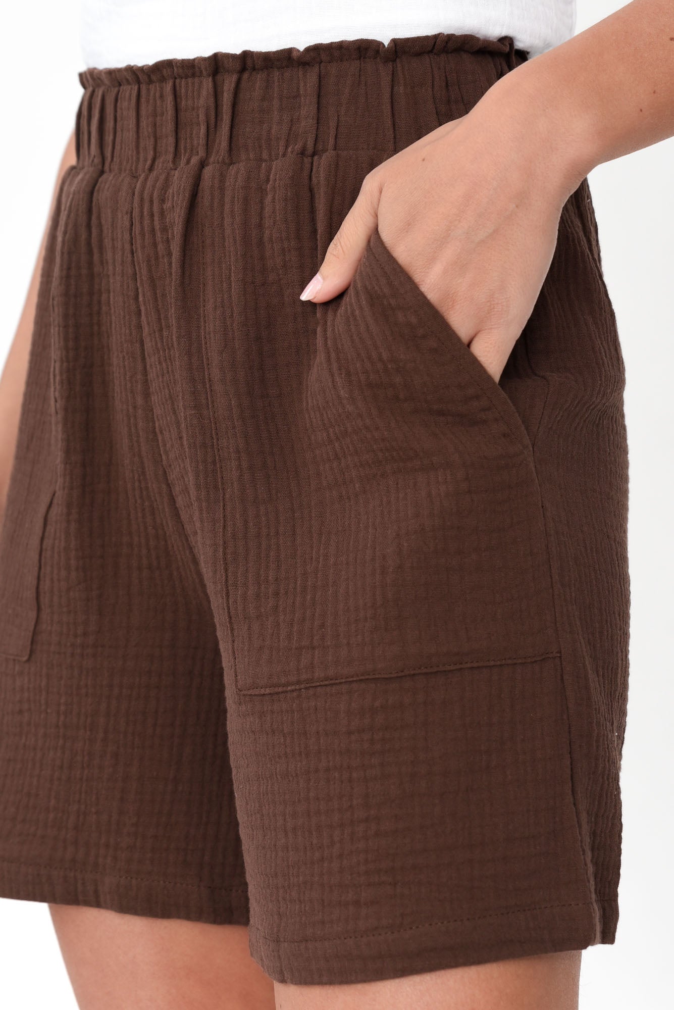 Byron Chocolate Cotton Shorts
