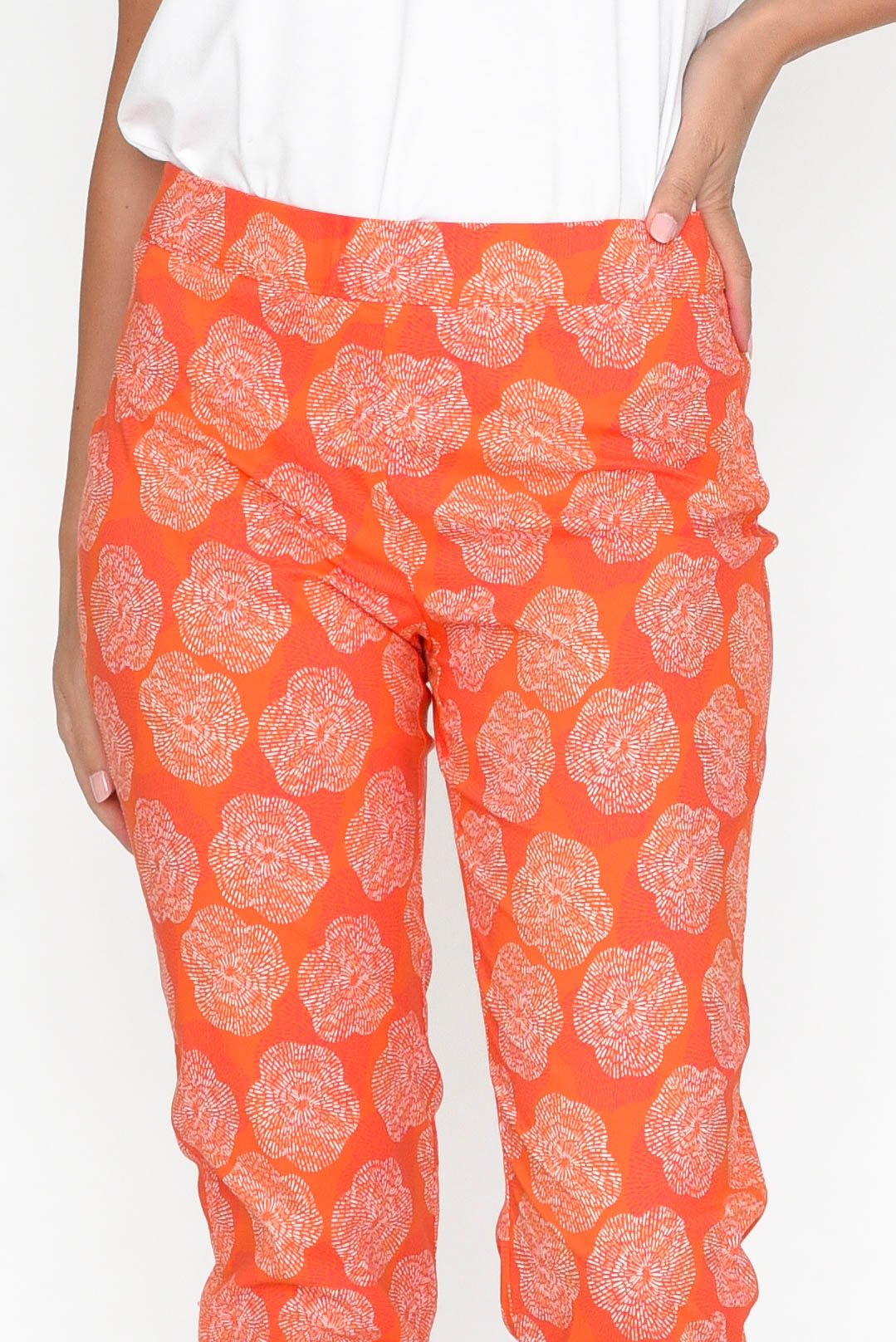 Demi Orange Spot Cotton Blend Pant