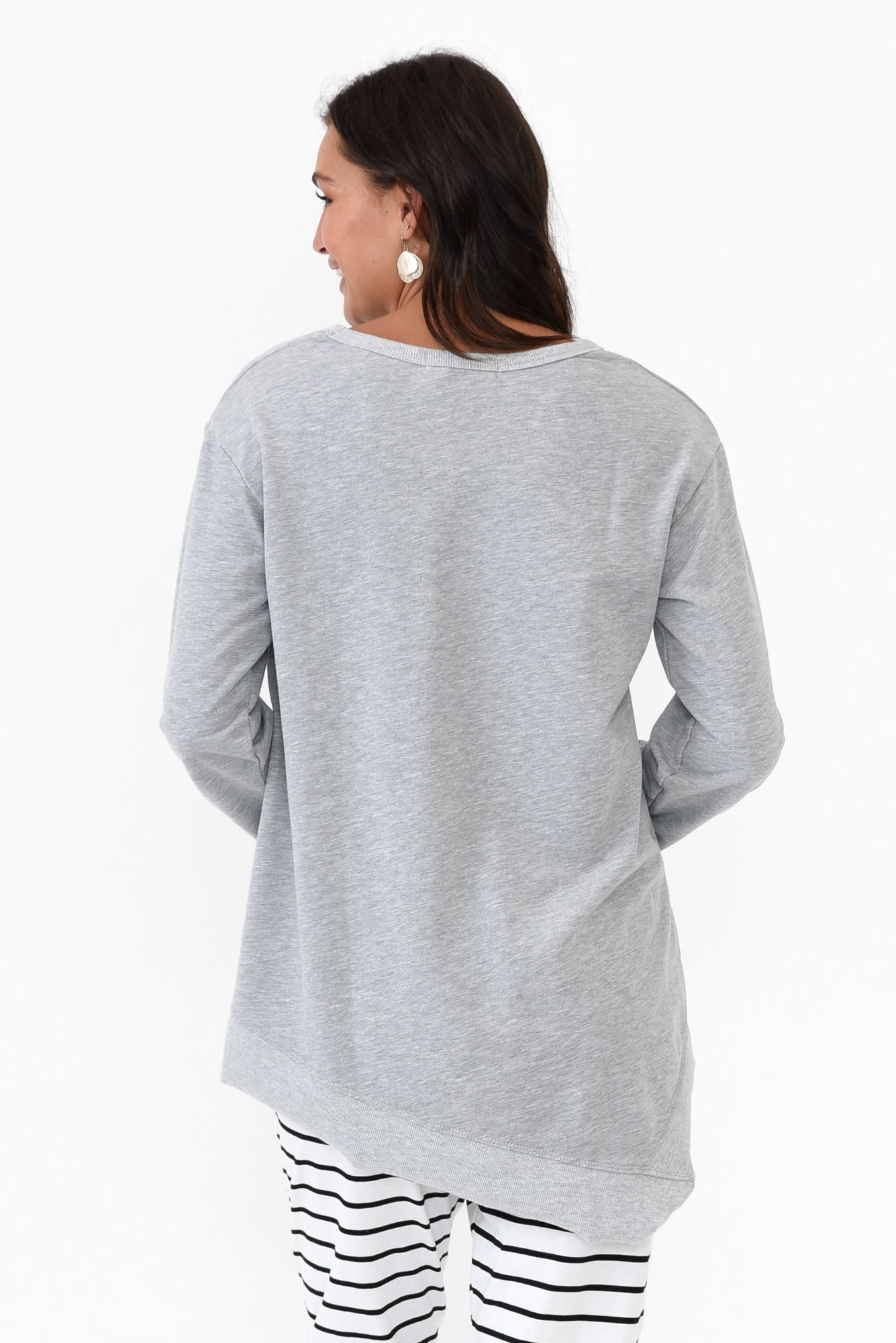 Newhaven Grey Marle Cotton Jumper