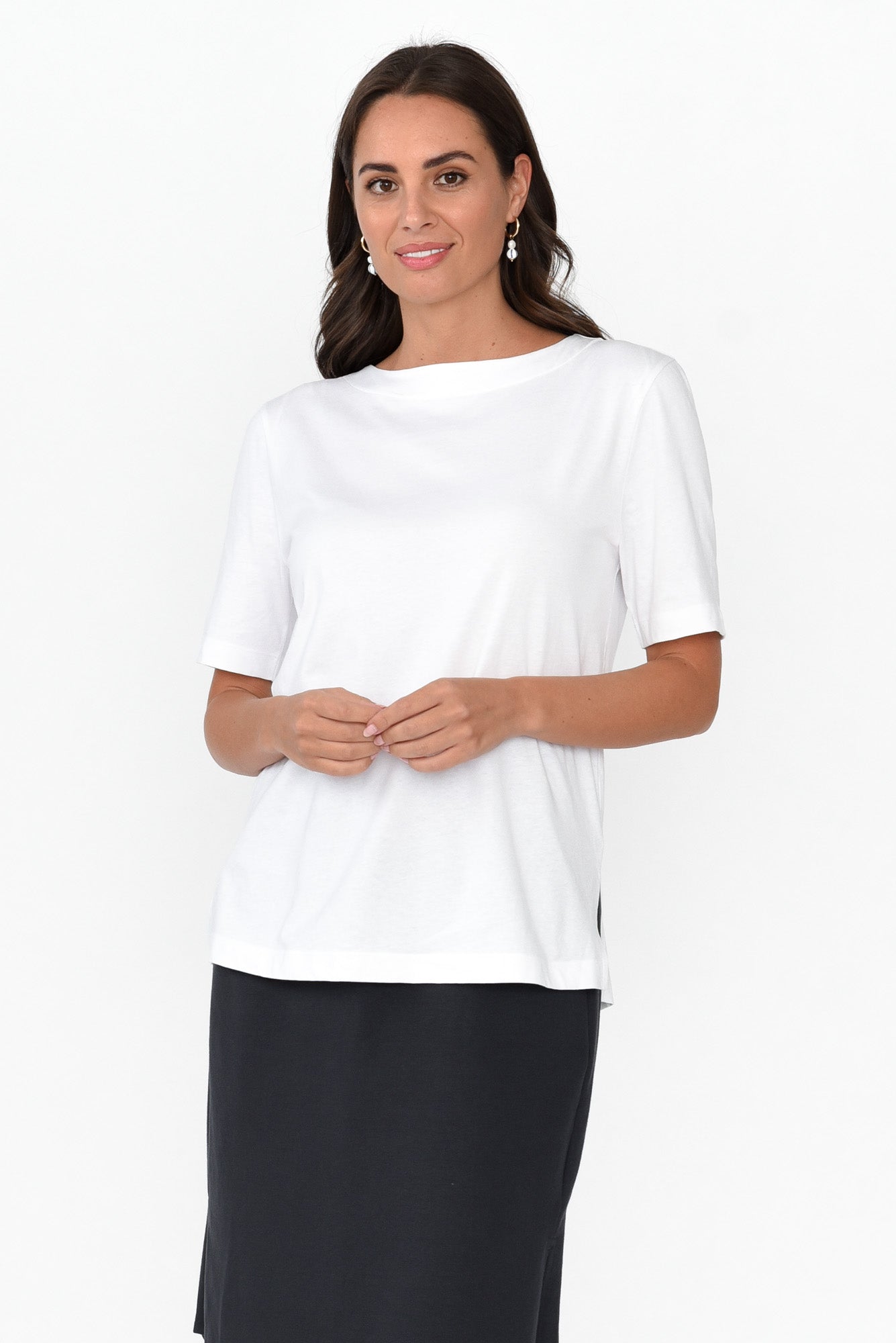 Rosalie White Cotton Tee