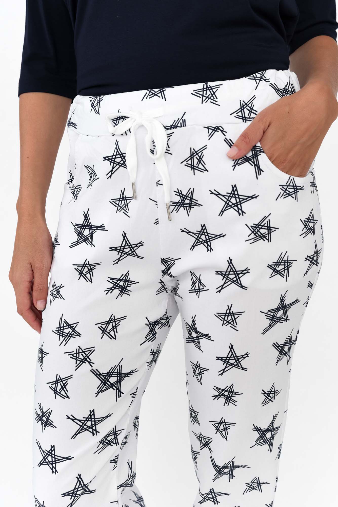 Boyce White Star Cotton Blend Stretch Pant