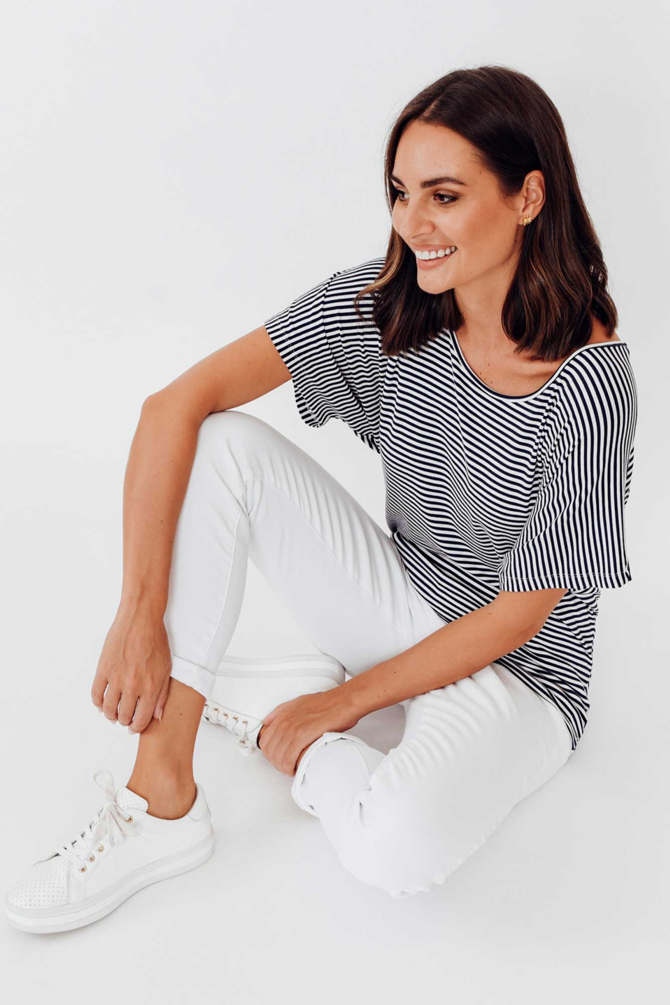 Verona White Cotton Stretch Jean