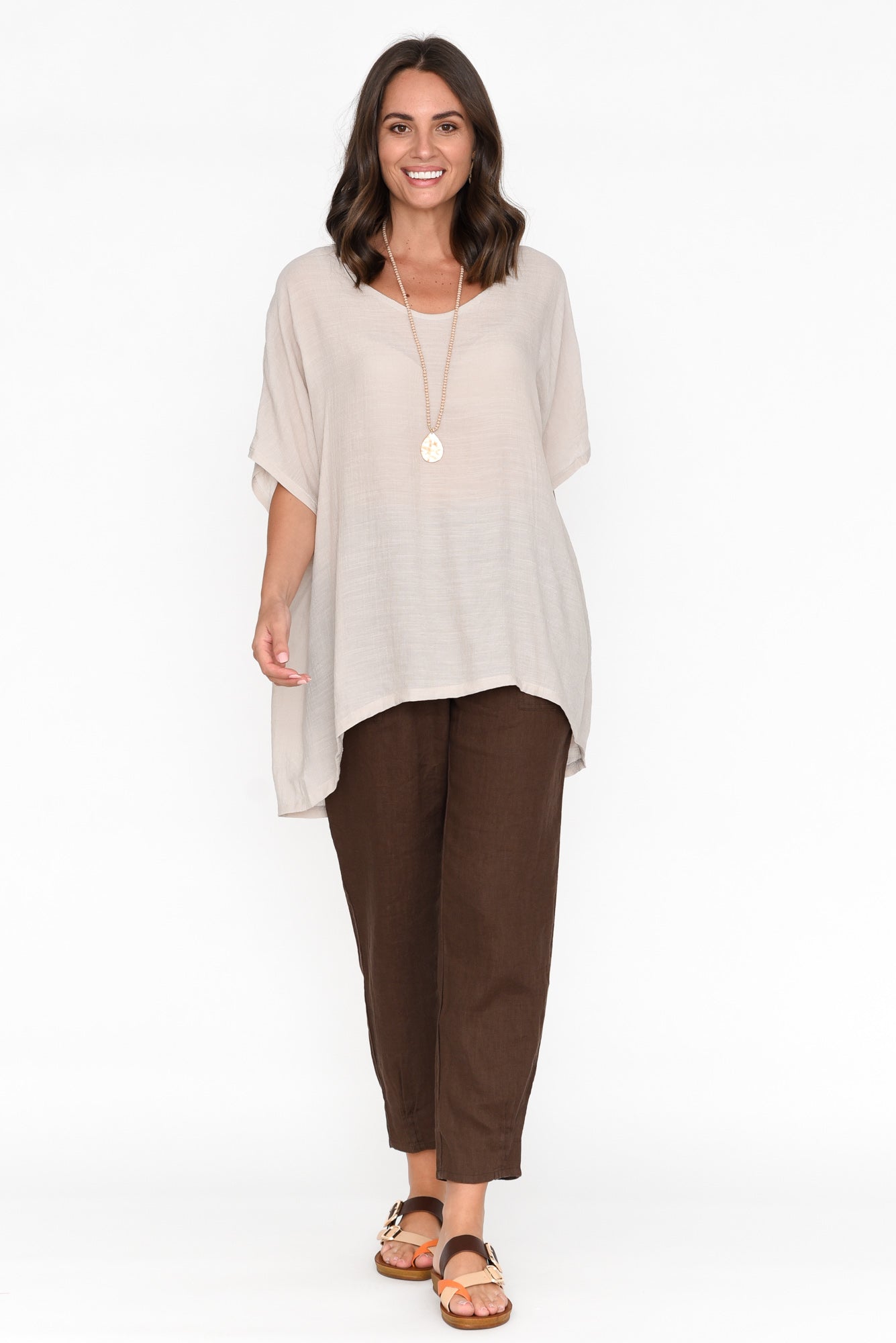 Elvira Natural Drape Top