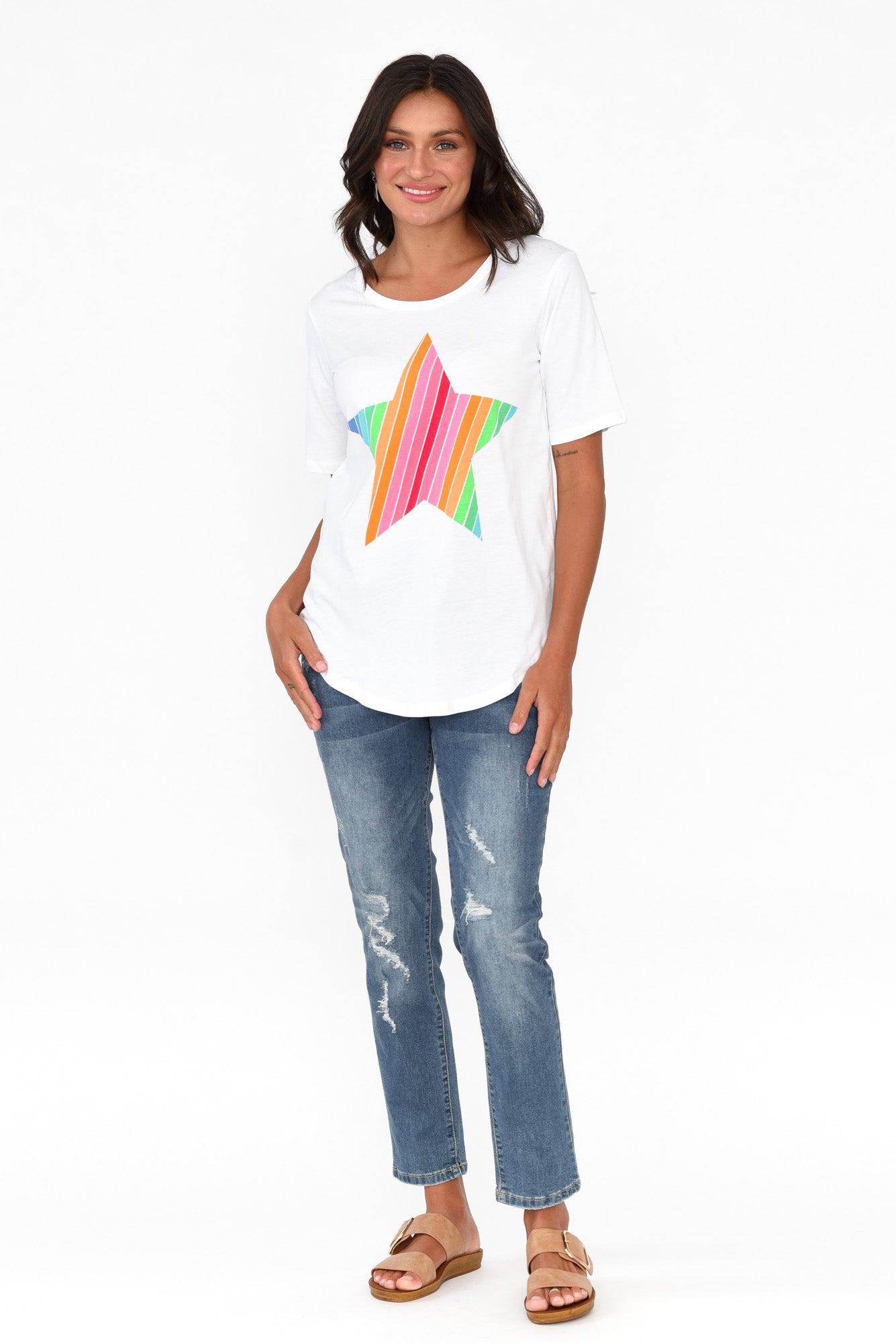 Ariana Rainbow Star Cotton Tee