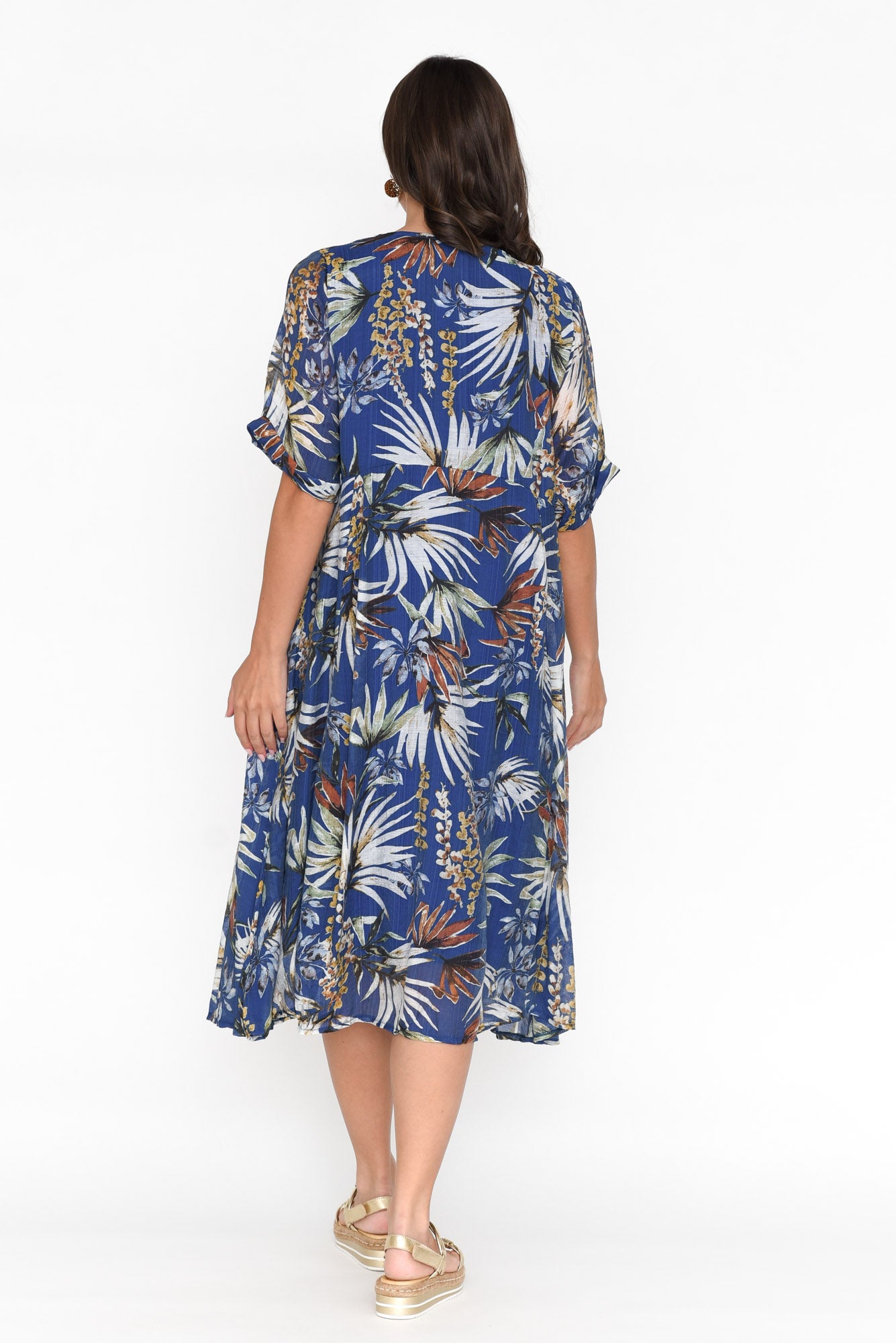 Raiden Blue Tropical Dress