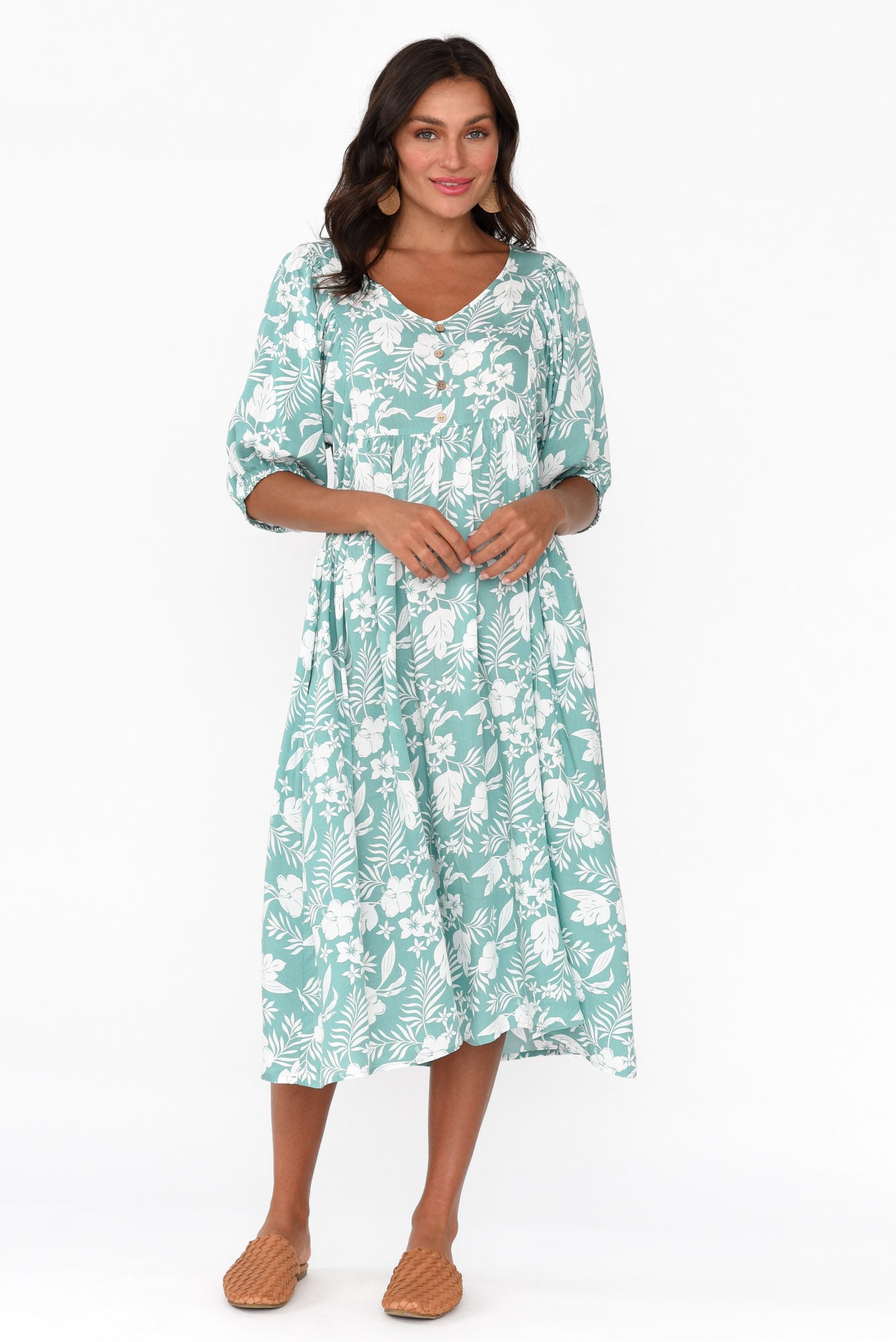 Kacey Sage Garden Button Dress