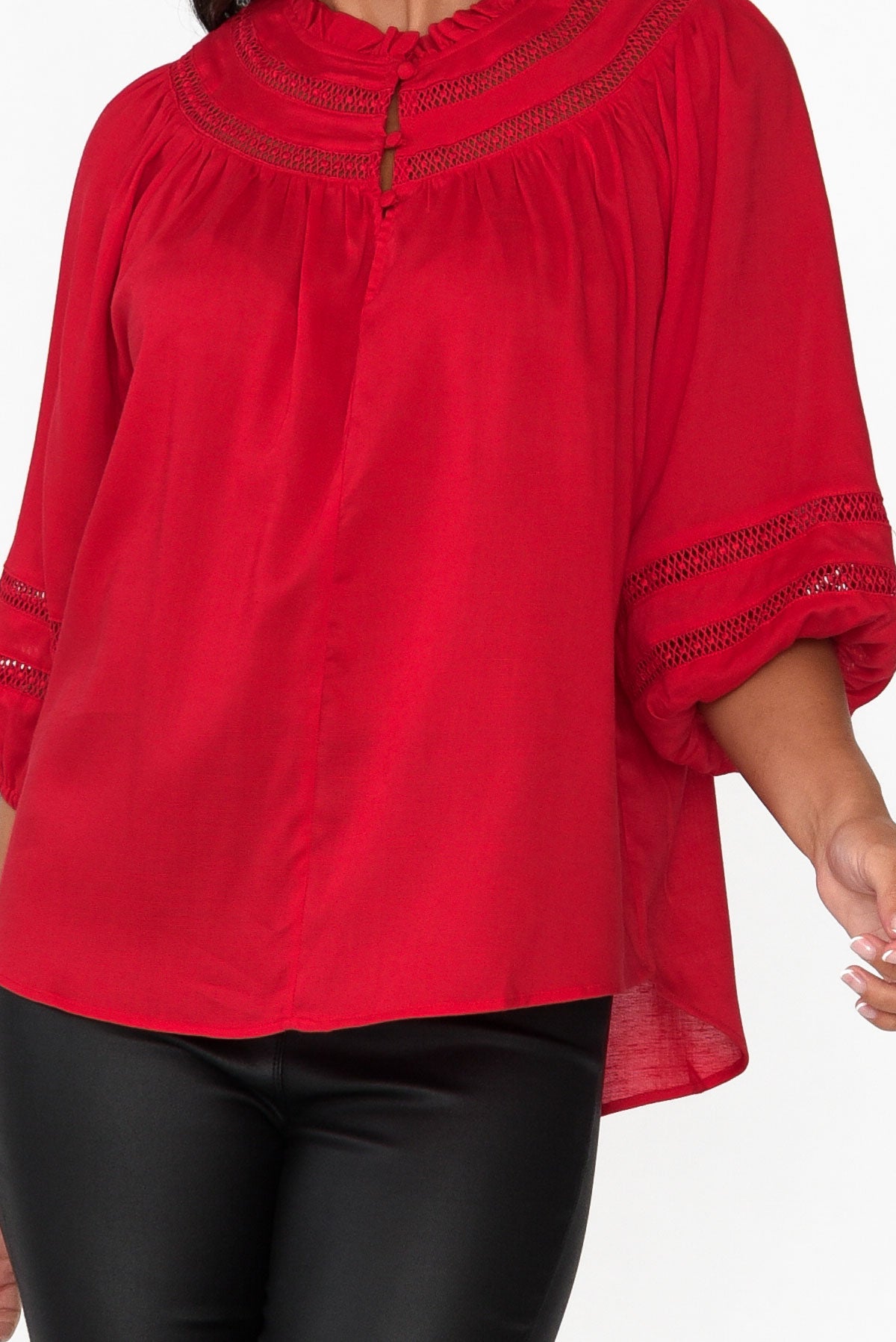 Faraway Red Ladder Trim Top