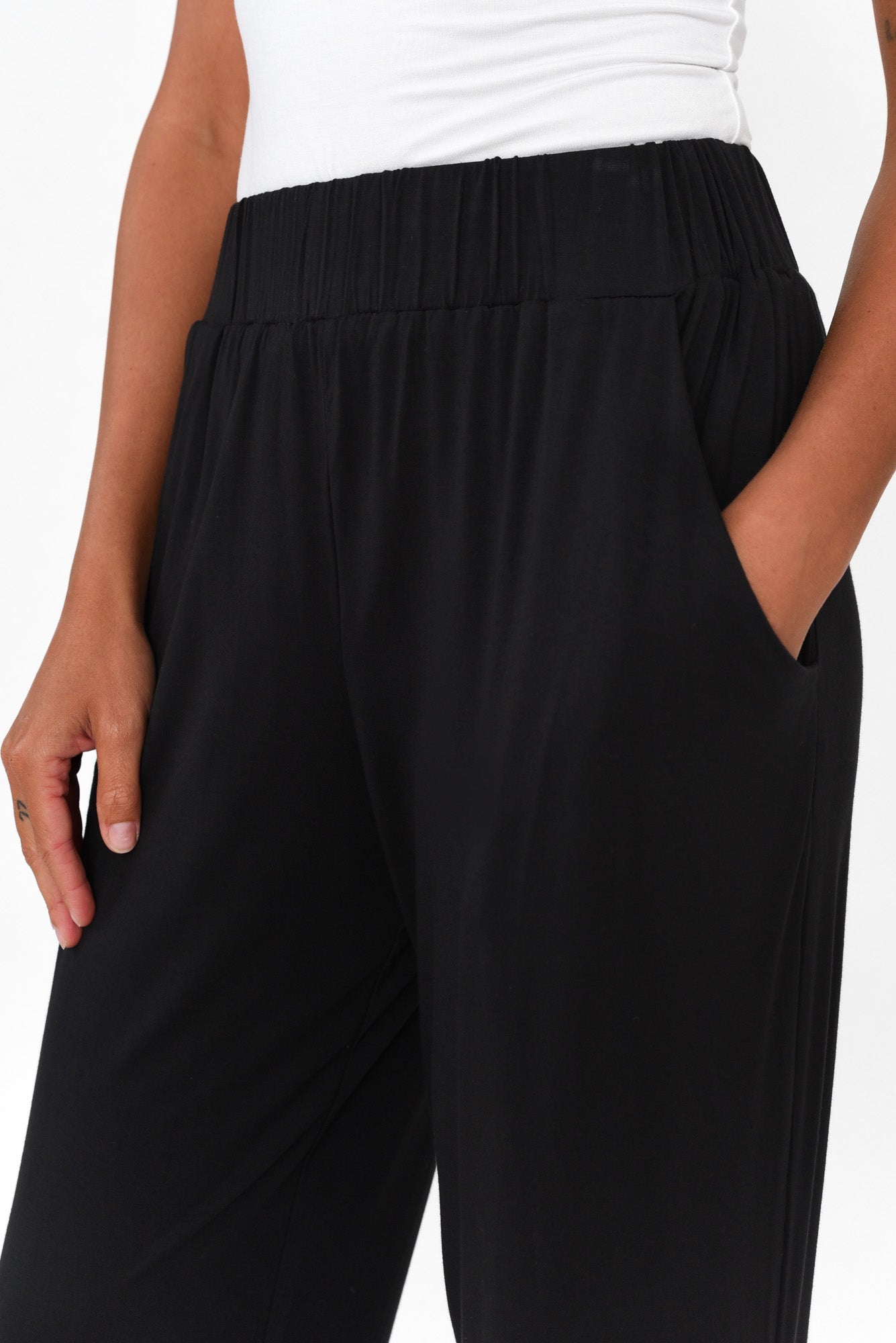 Rosella Black Bamboo Pant