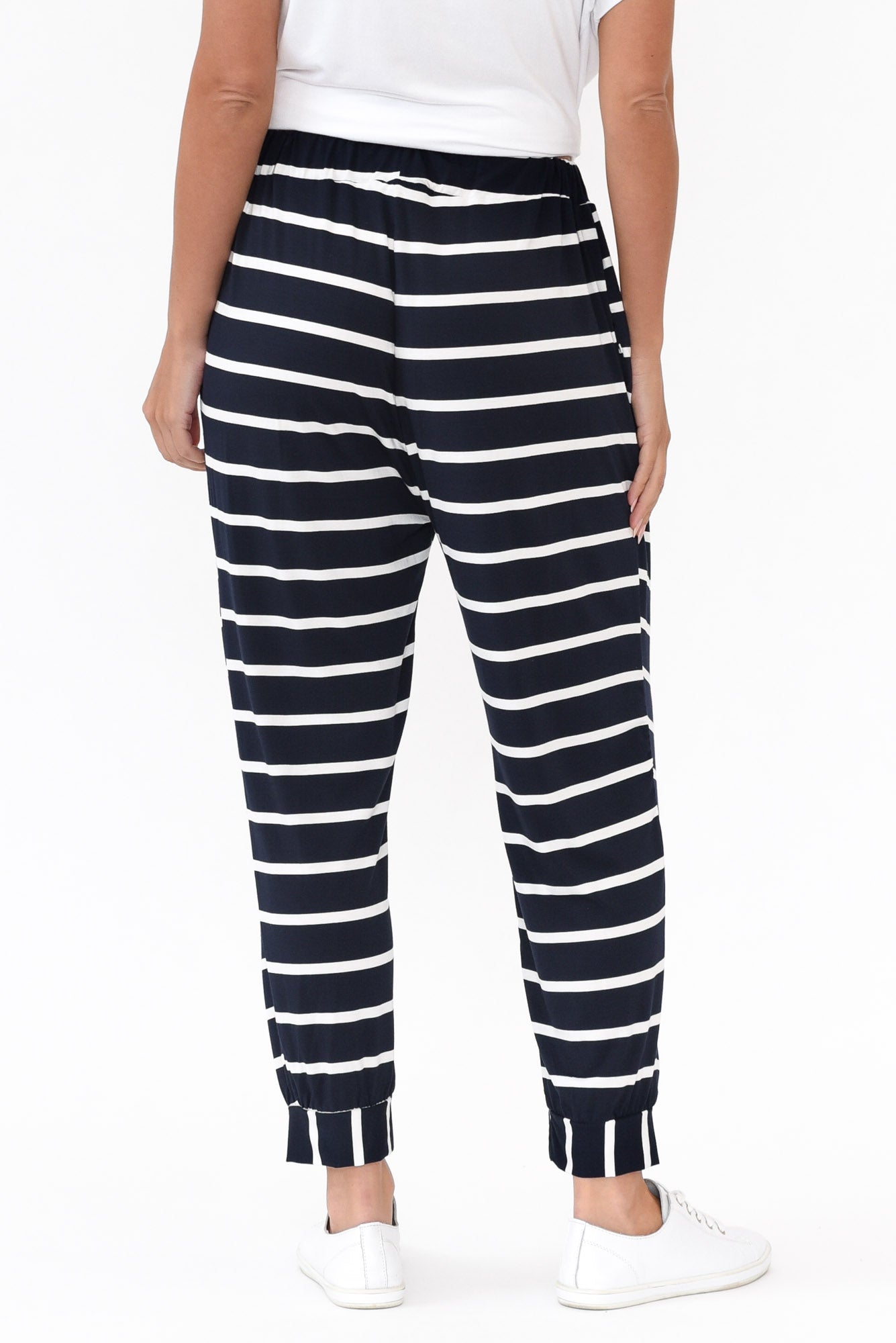 Tonkin Navy Stripe Bamboo 3/4 Pant
