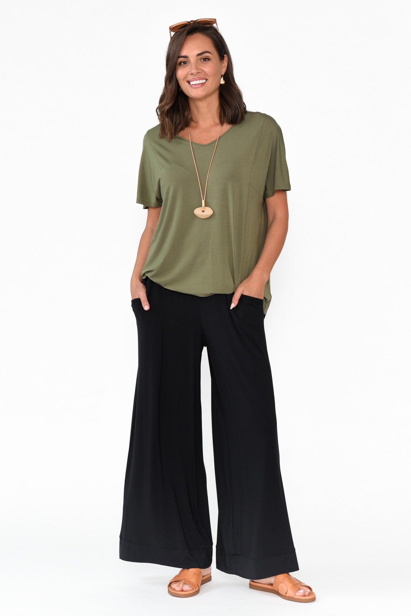 Ivy Olive Micro Modal Swing Tee