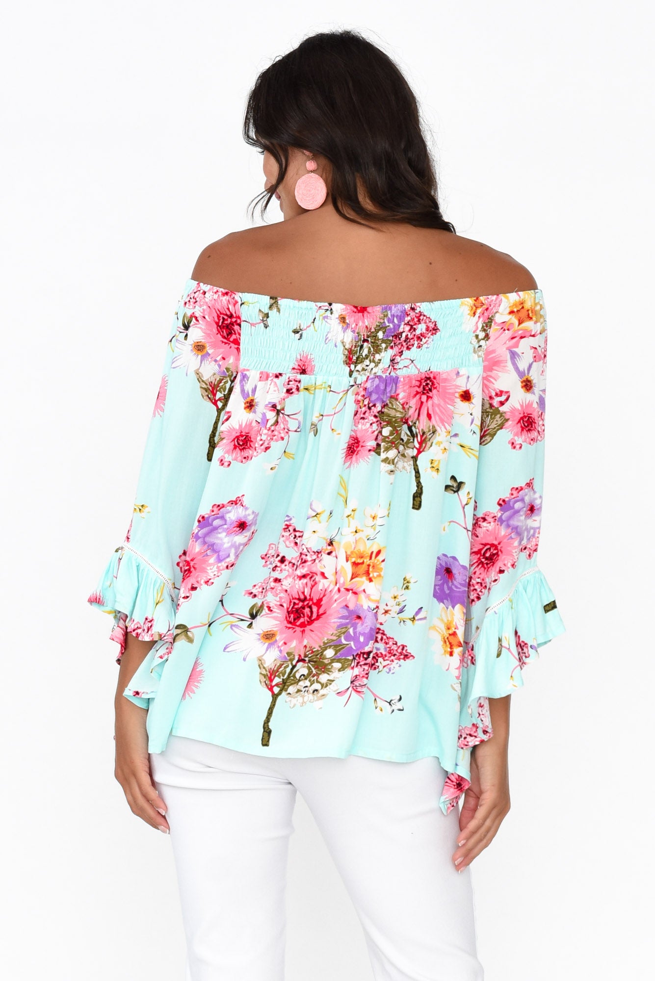 Amal Blue Cherry Blossom Top