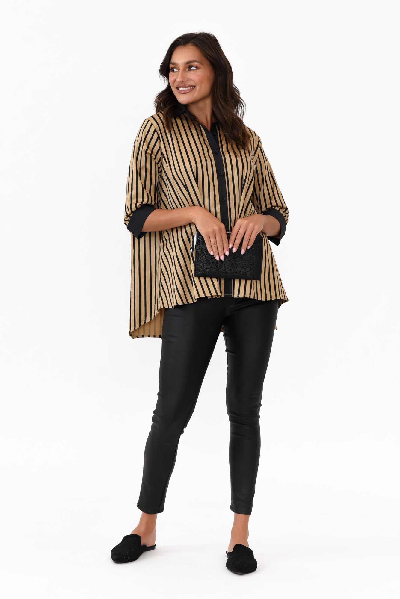 Knightley Black Stripe Cotton Shirt