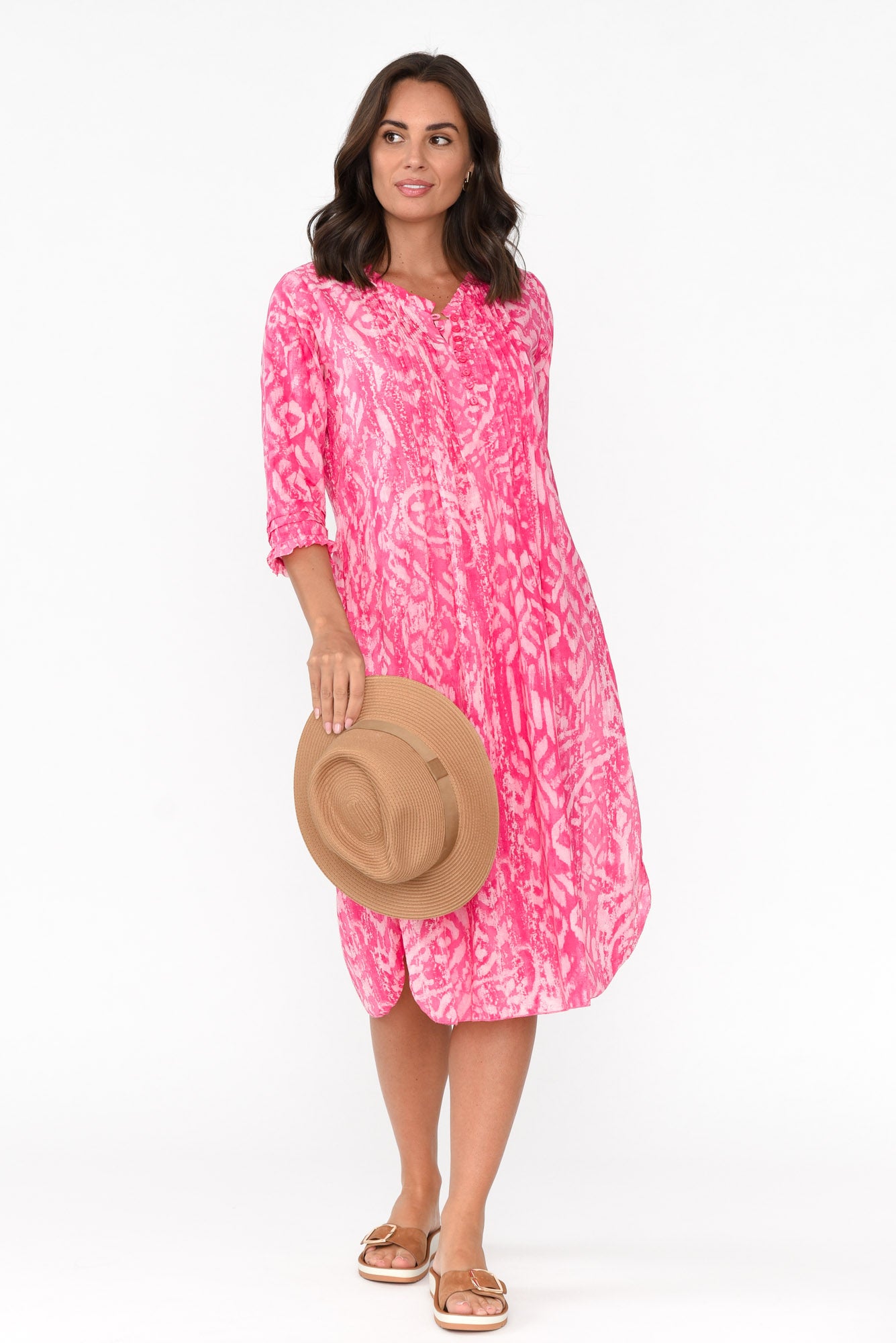 Olympus Pink Geo Organic Cotton Dress