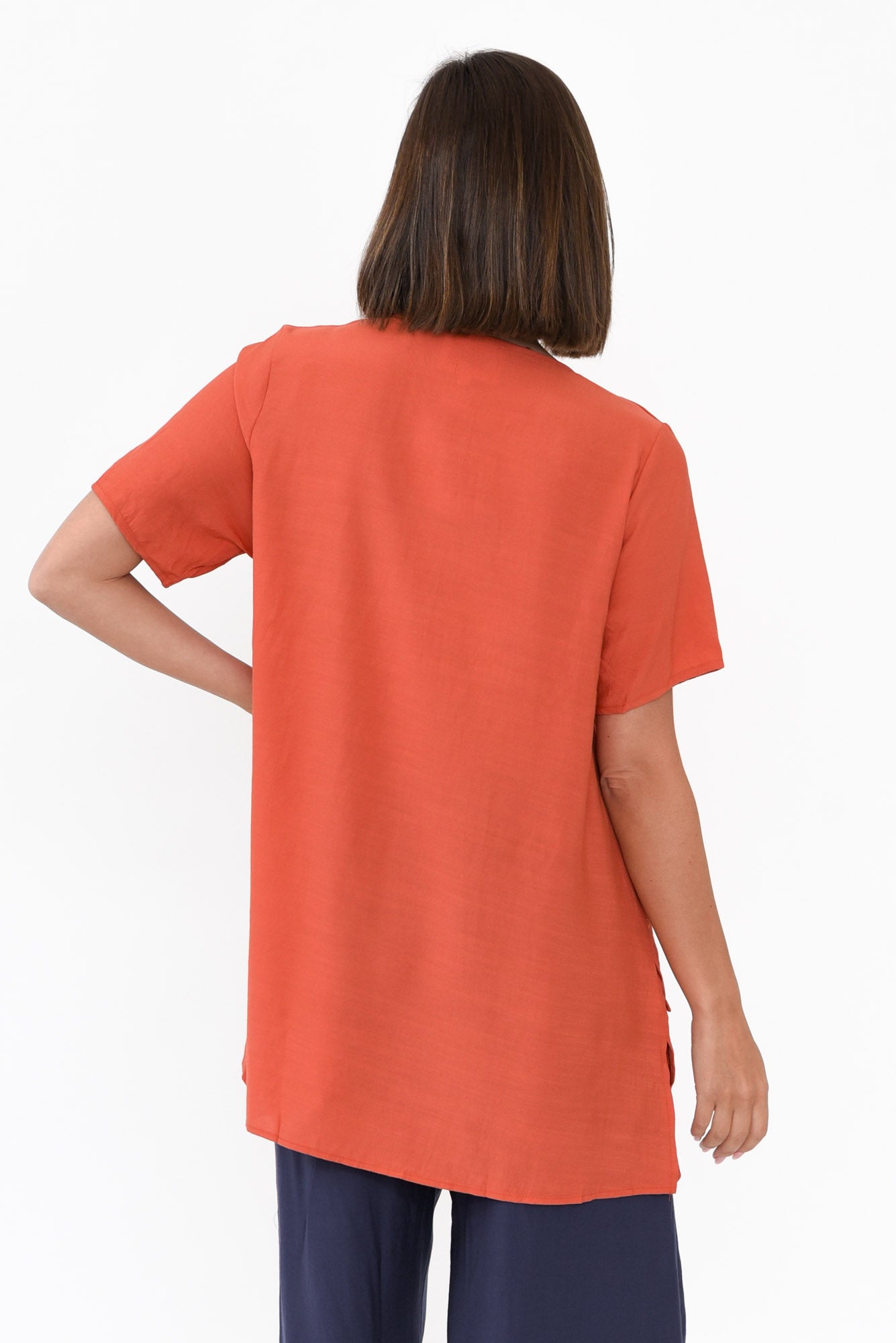 Shoshana Rust Cotton Layered Top