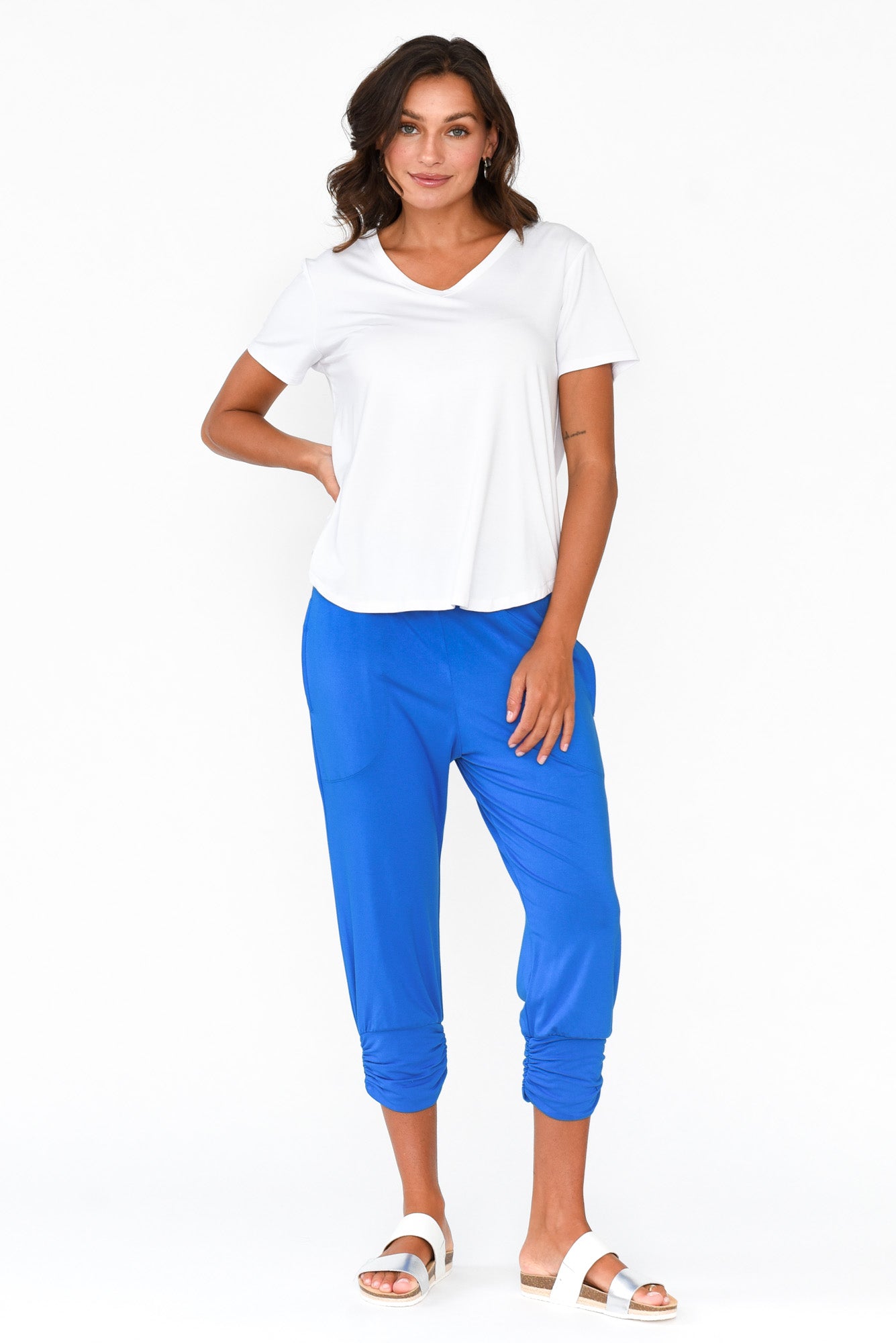 Perry Cobalt Bamboo Crop Pant