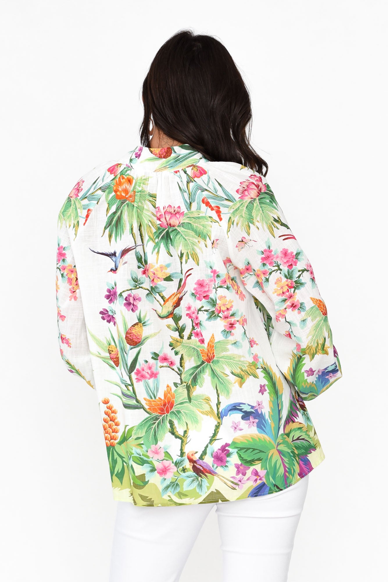 Cobana Green Tropical Cotton Shirt
