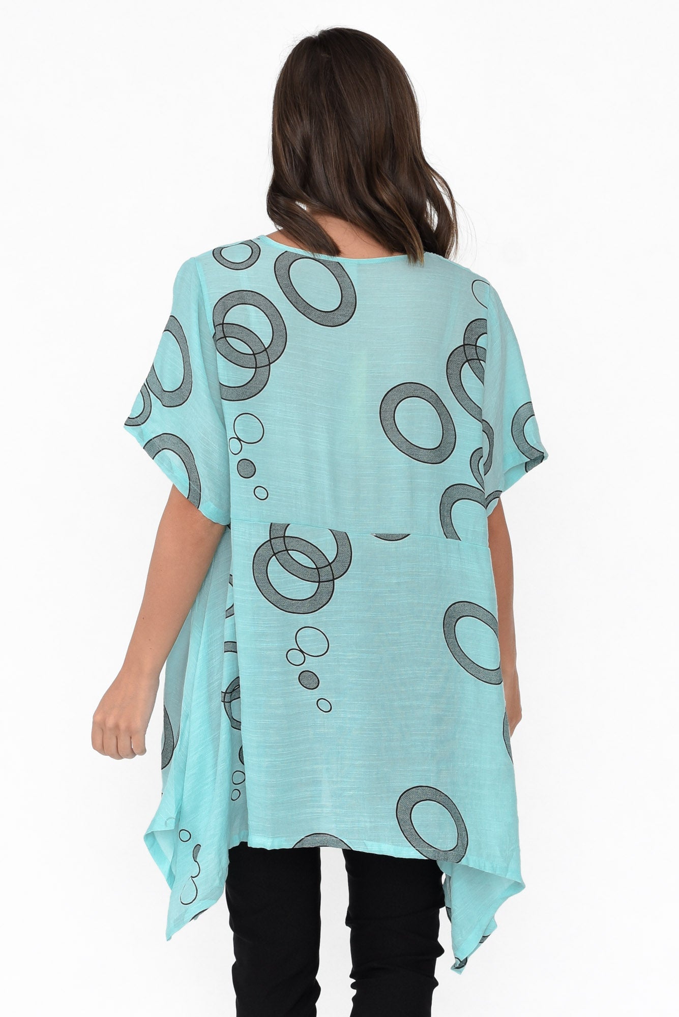 Johnnie Blue Abstract Waterfall Top