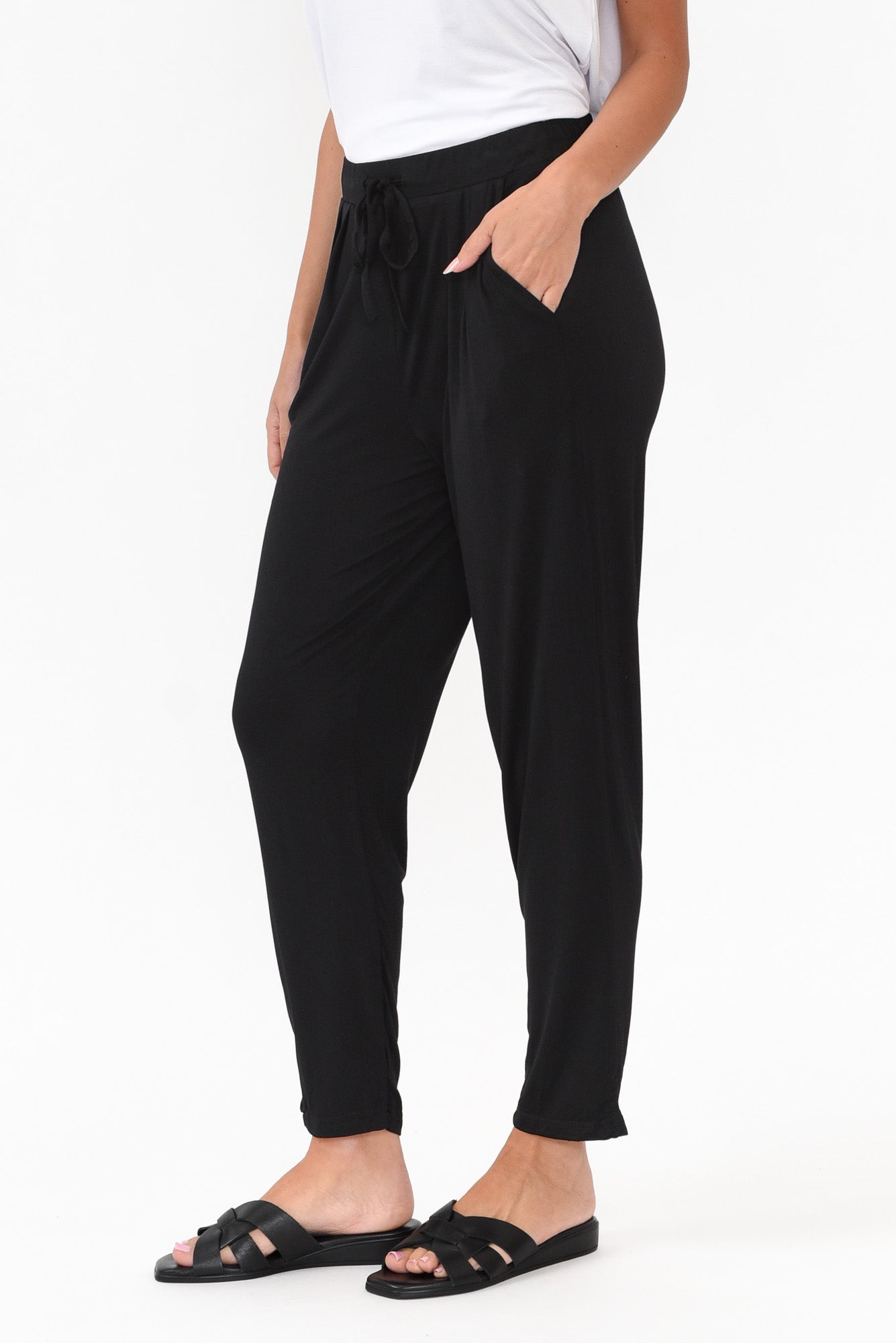 Alabama Black Modal Straight Leg Pant
