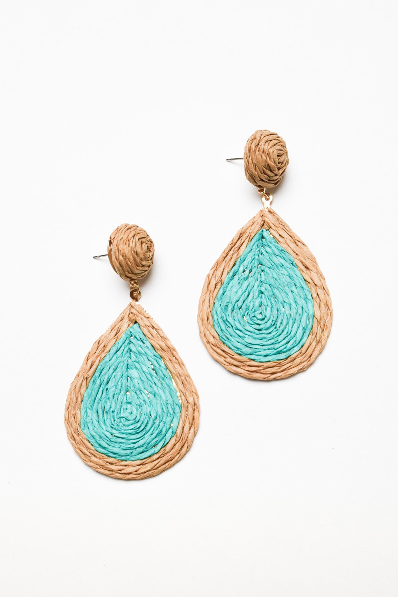 Gerdy Turquoise Raffia Drop Earring