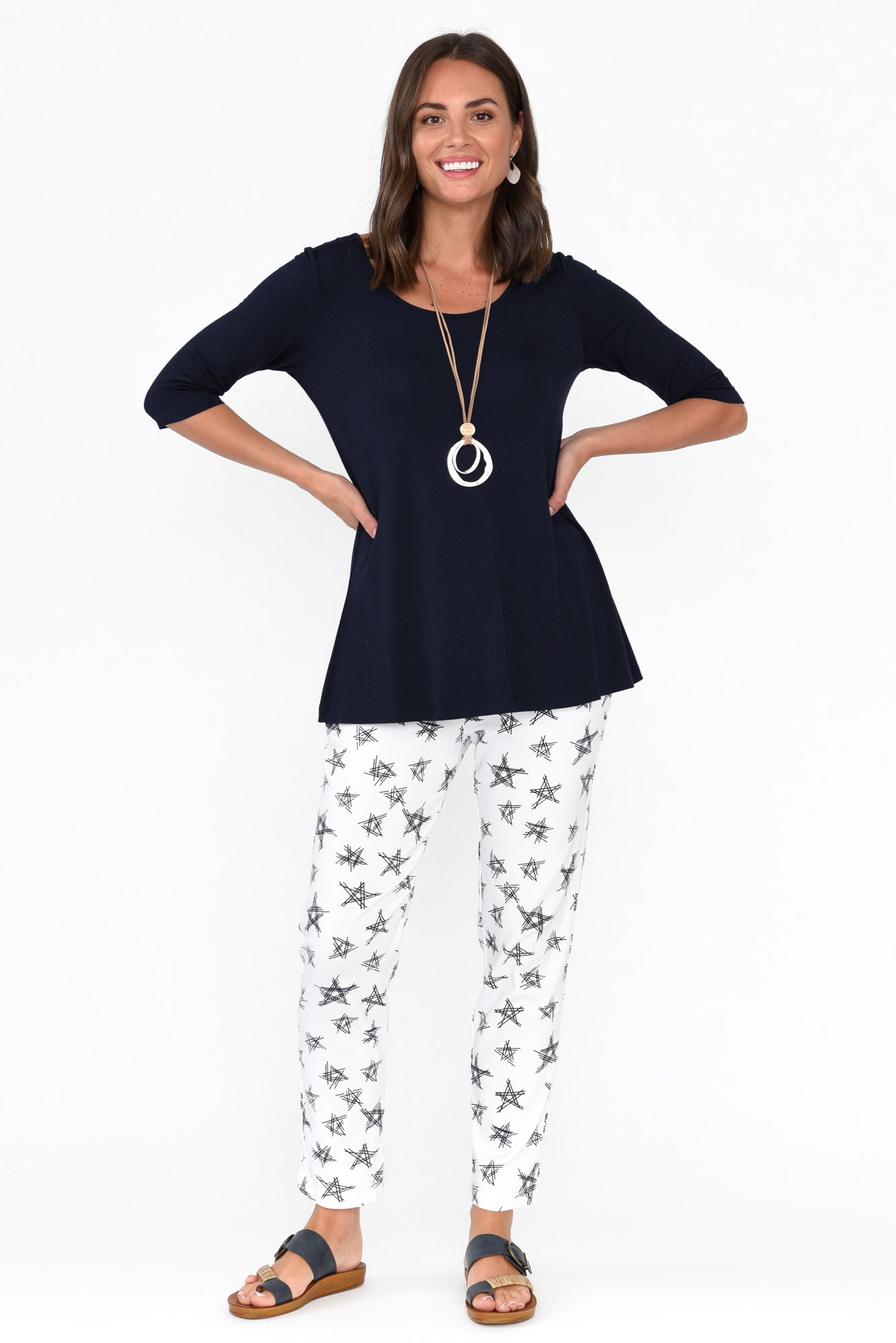 Boyce White Star Cotton Blend Stretch Pant