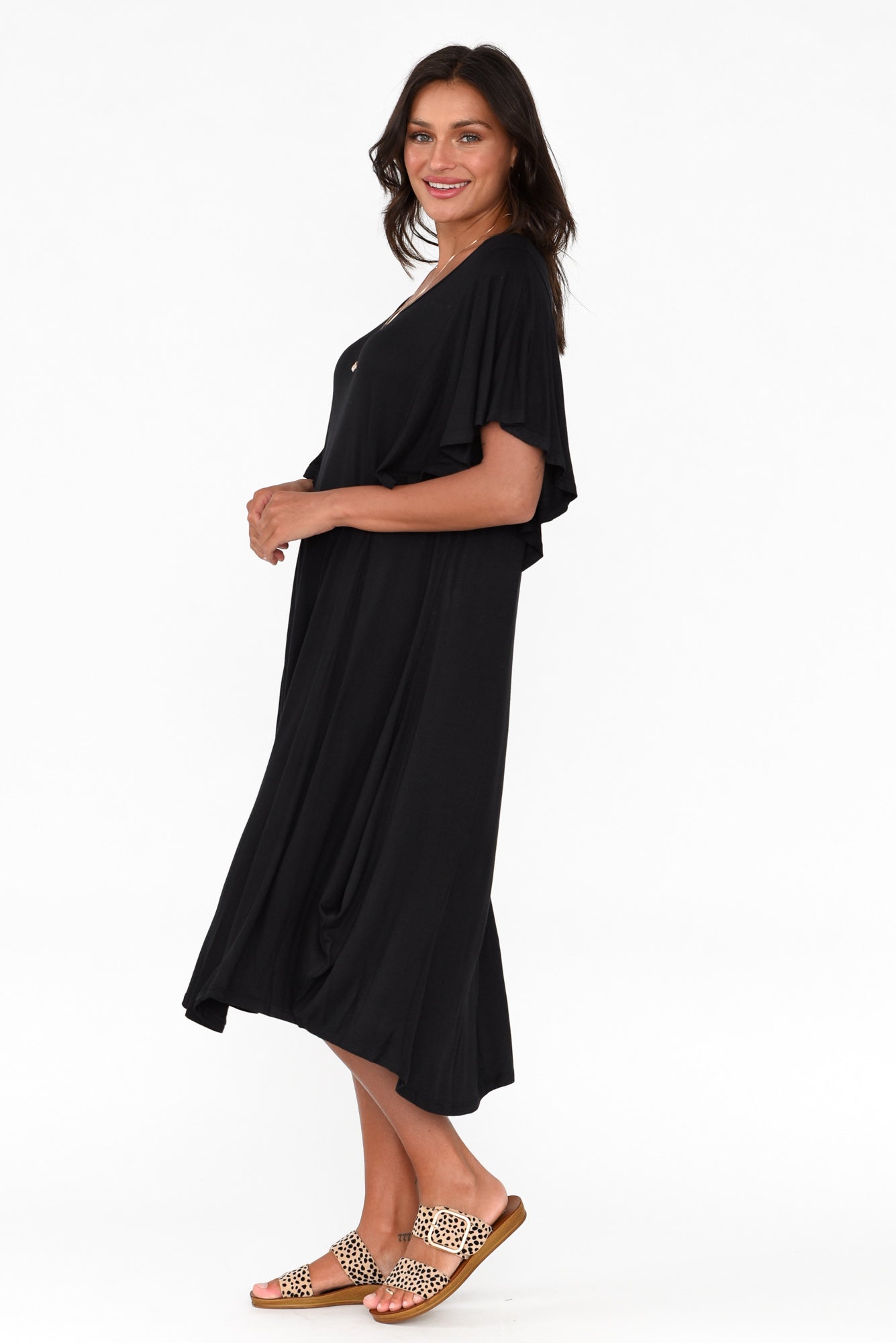 Tahiti Black Frill Dress
