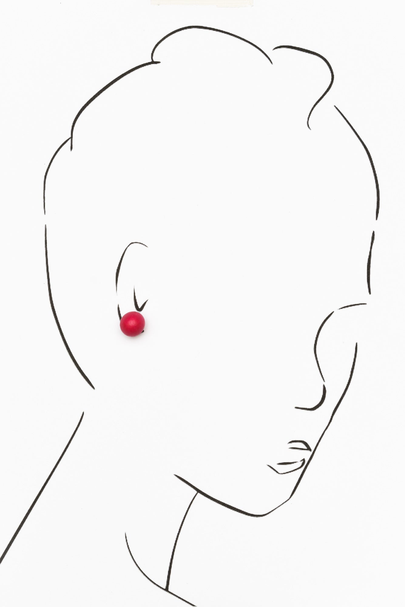 Akeelah Fuchsia Wood Stud