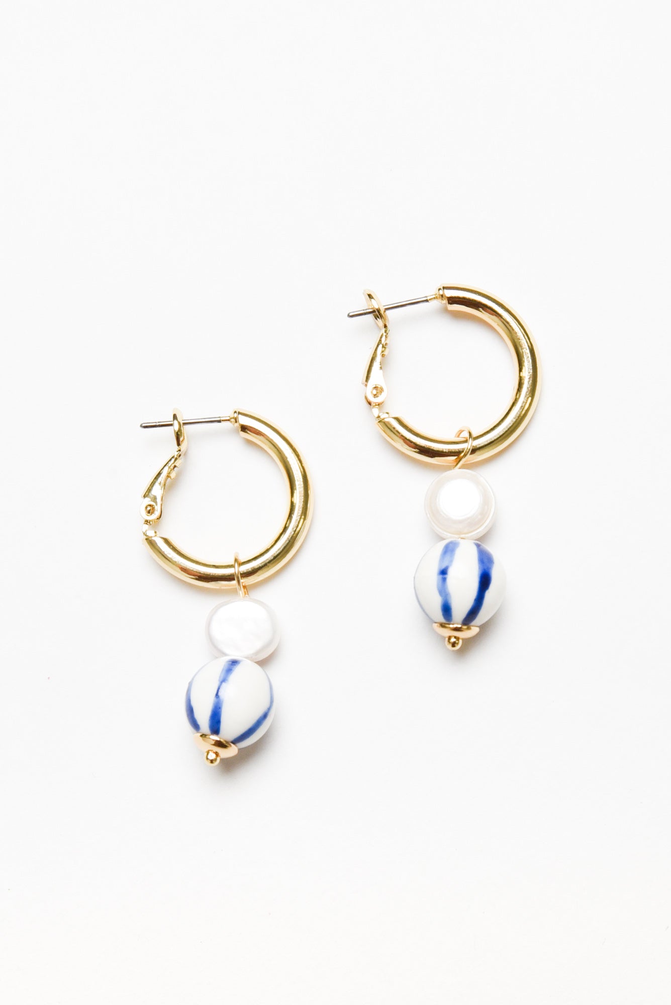Elva Gold Bead Drop Earring