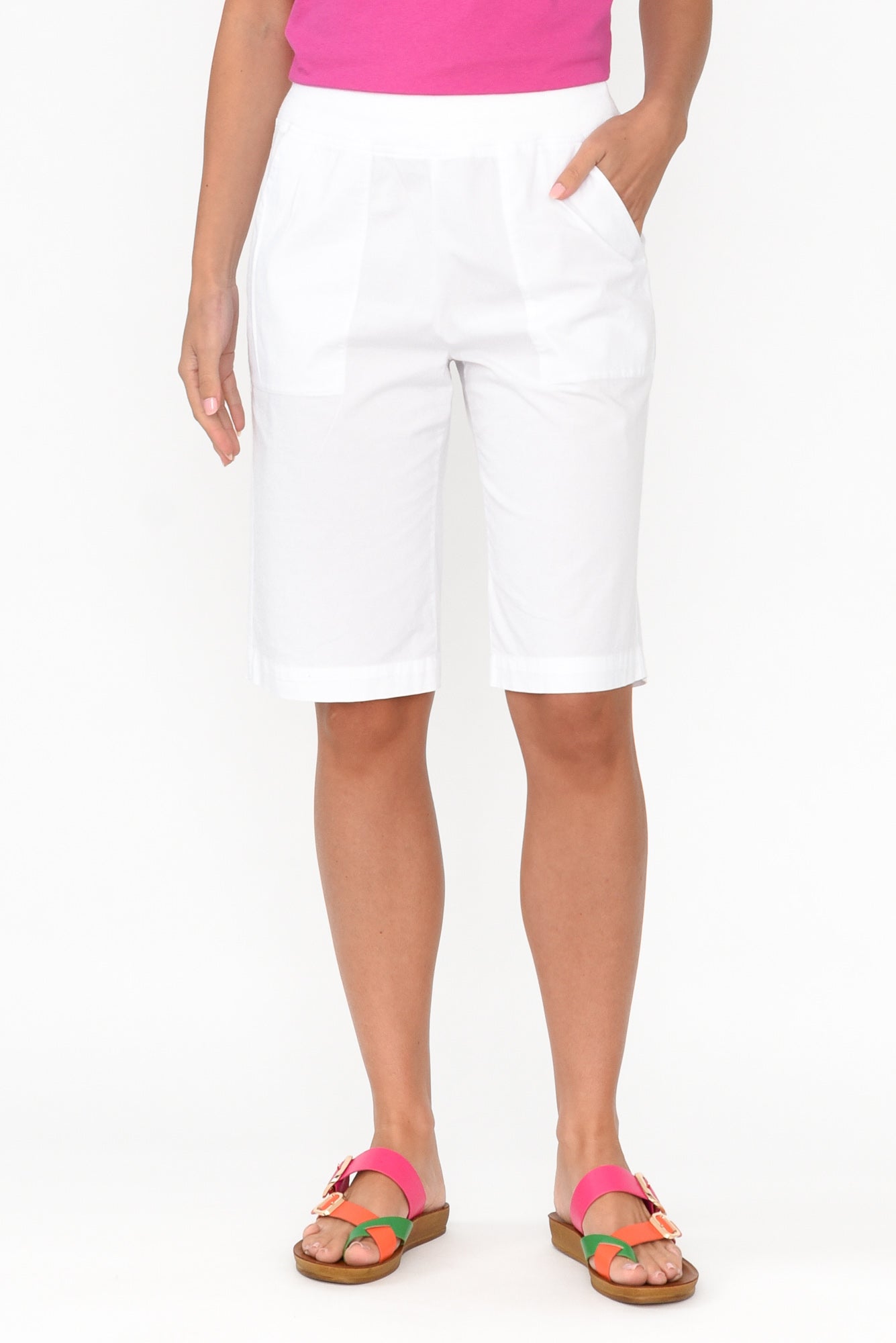 Wilson White Cotton Short