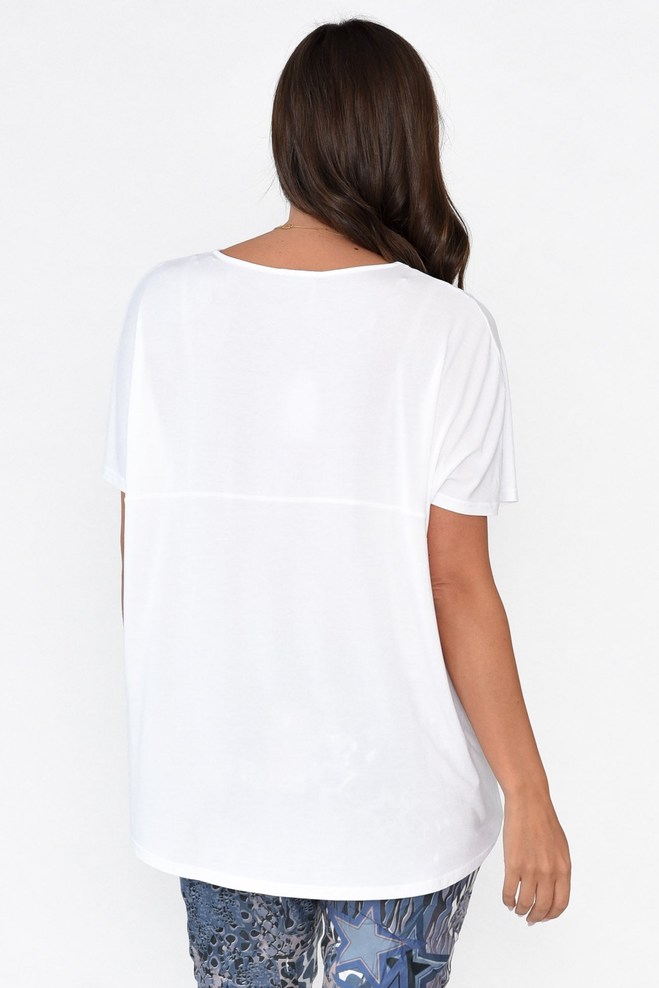 Ivy White Micro Modal Swing Tee