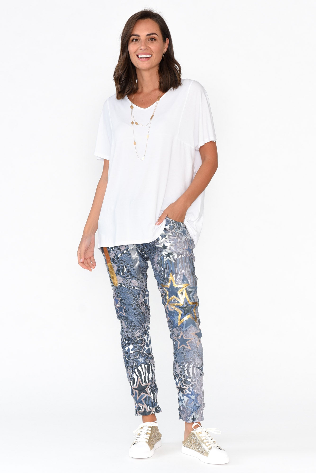 Ivy White Micro Modal Swing Tee