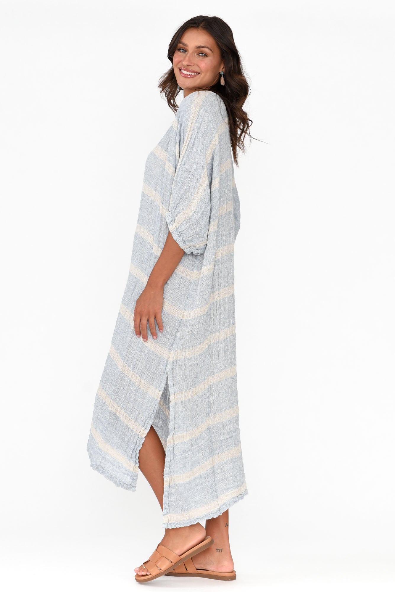 Marcel Blue Stripe Linen Dress