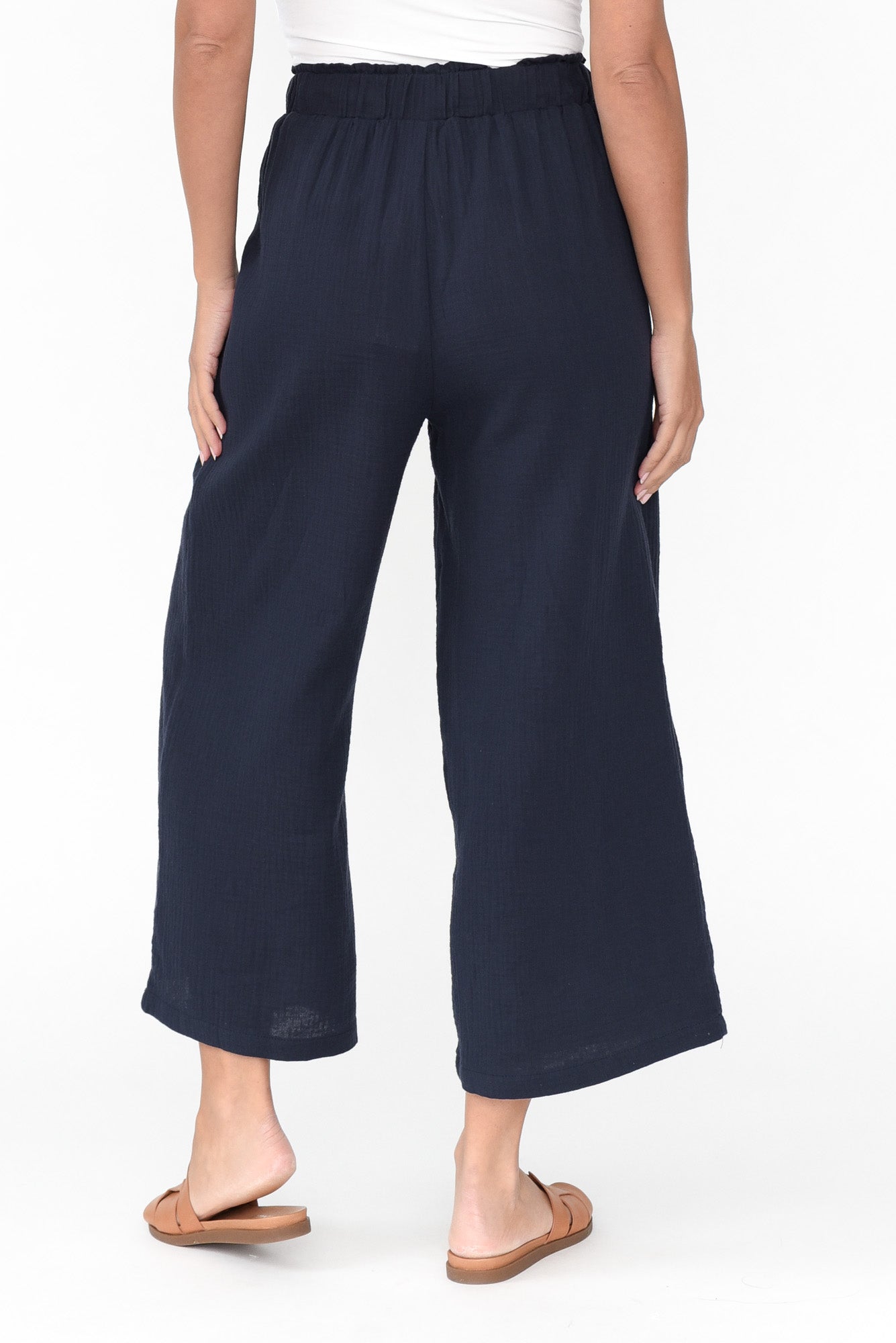 Byron Navy Cotton Pocket Pant