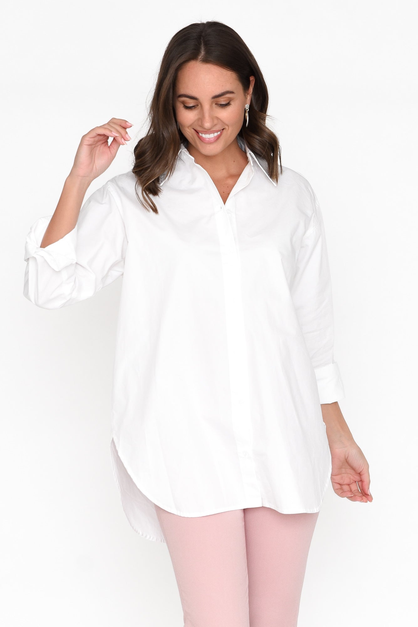 Verdel White Cotton Shirt