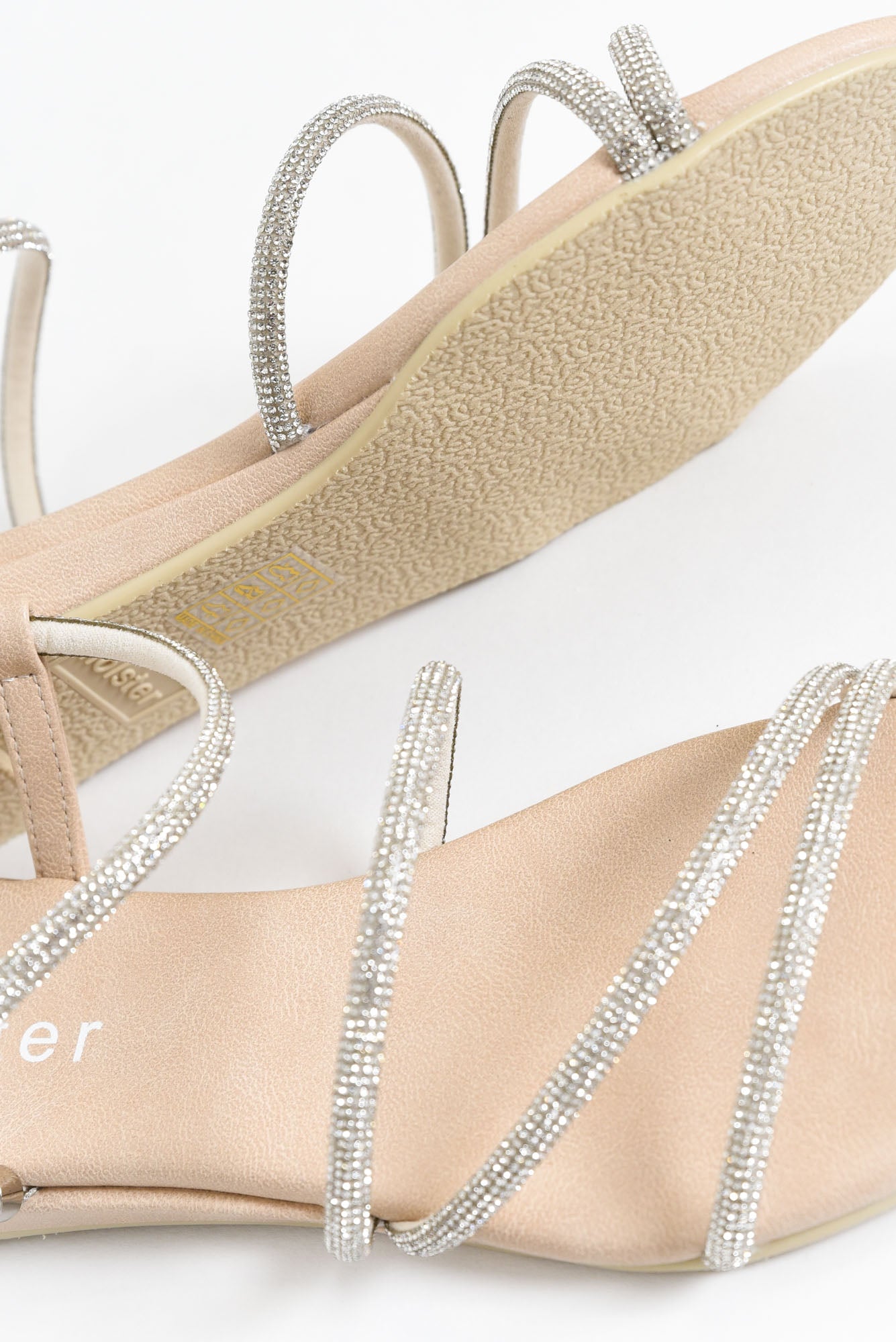 Viva Silver Diamante Sandal