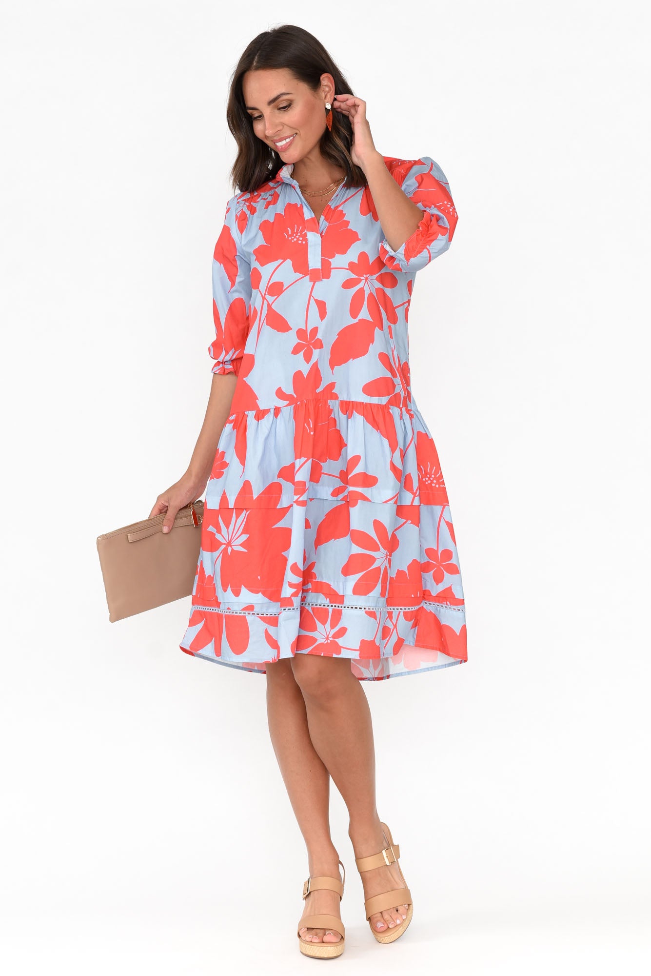 Hayes Bright Blooms Cotton Poplin Dress
