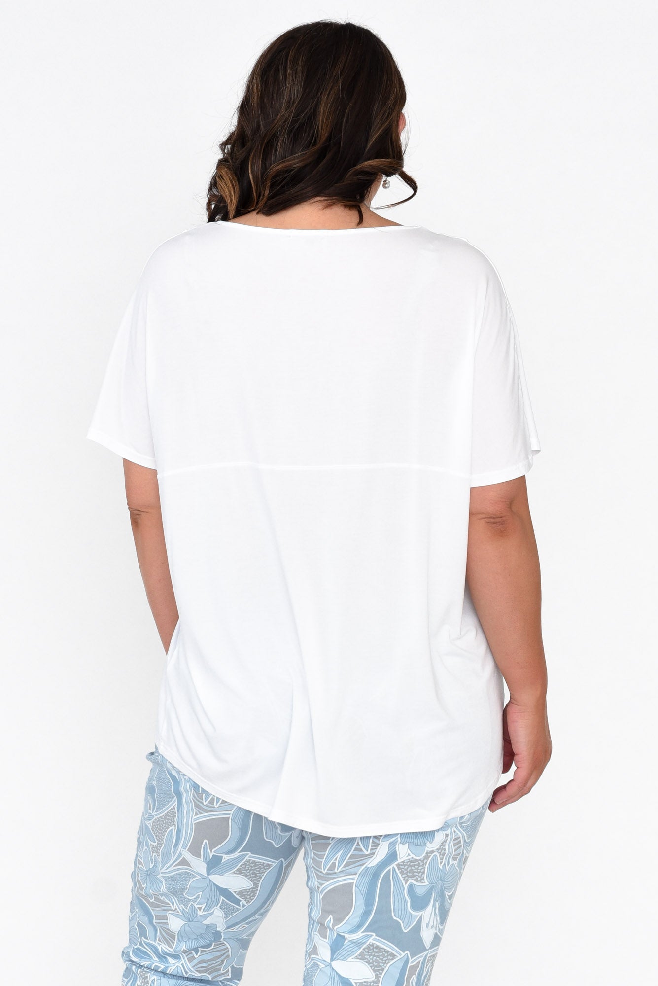 Ivy White Micro Modal Swing Tee