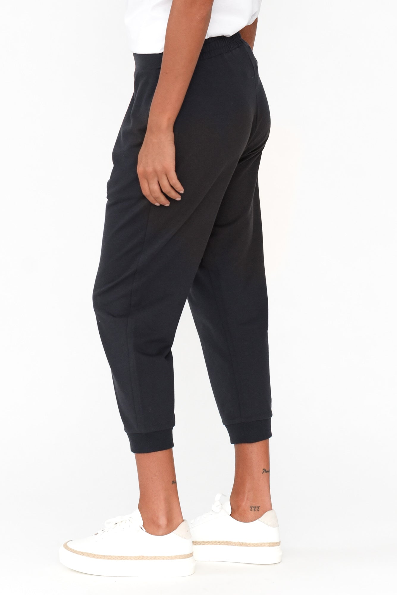 Tasha Charcoal Cotton Blend Jogger Pant