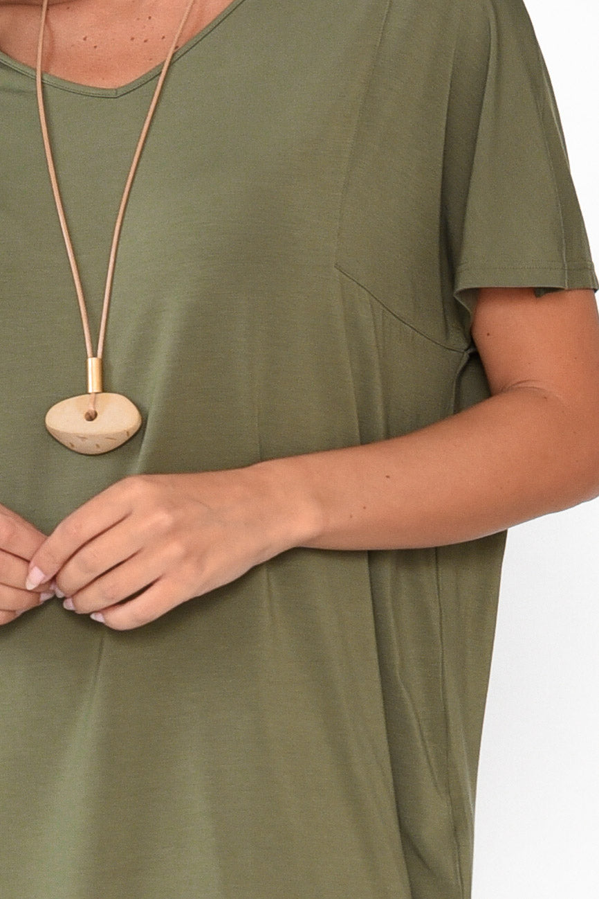 Ivy Olive Micro Modal Swing Tee