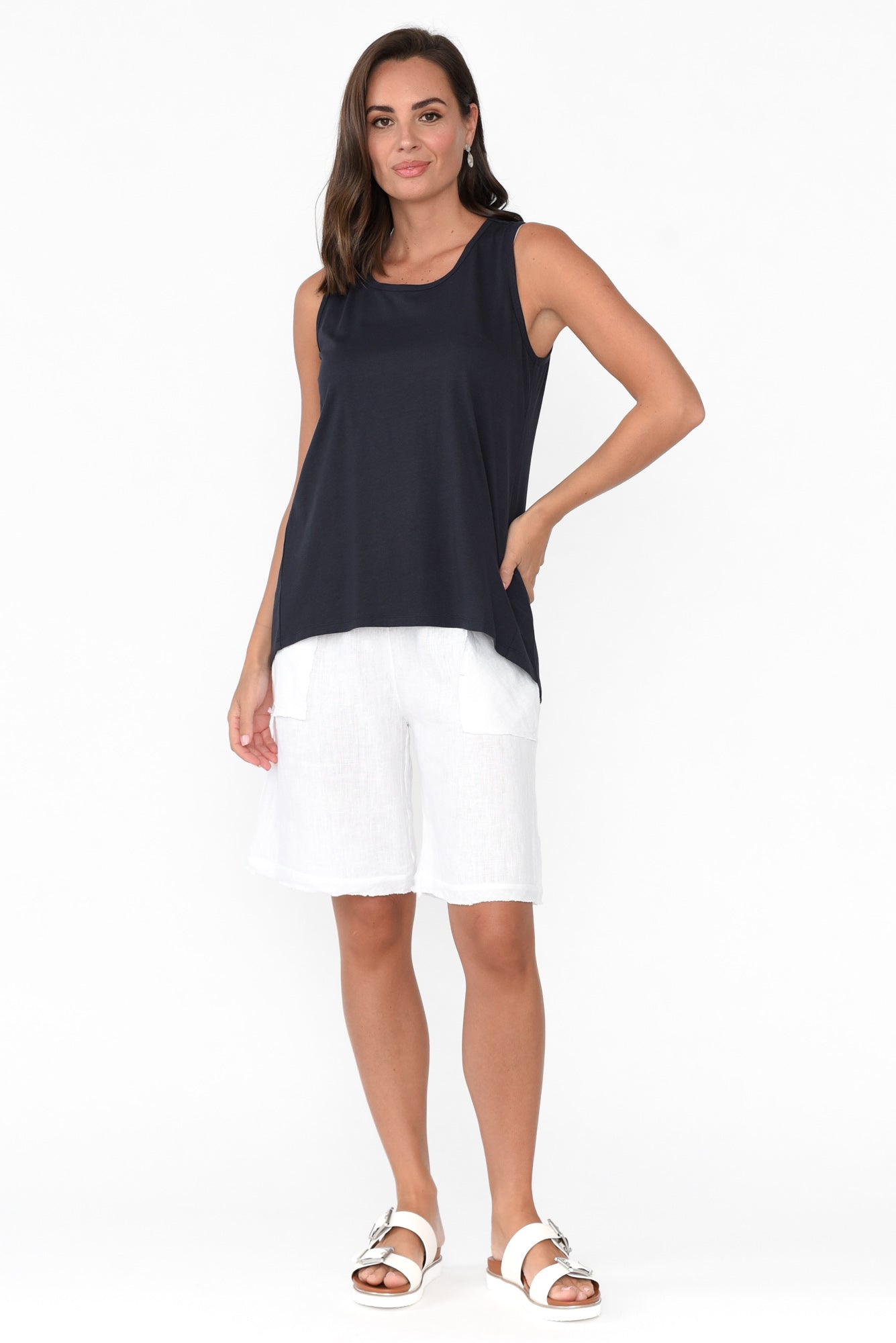 Josie Charcoal Cotton Tank