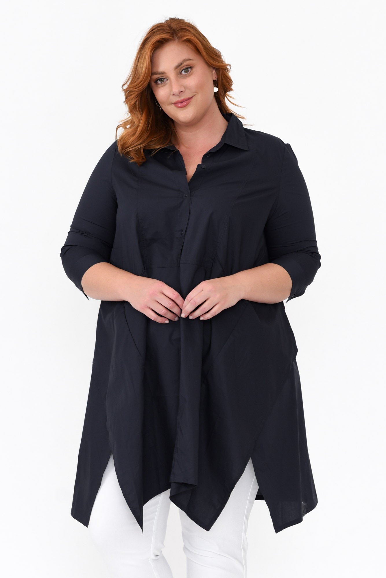 Colson Navy Cotton Tunic
