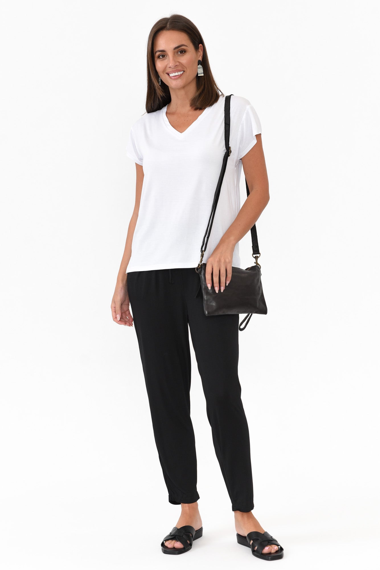 Alabama Black Modal Straight Leg Pant