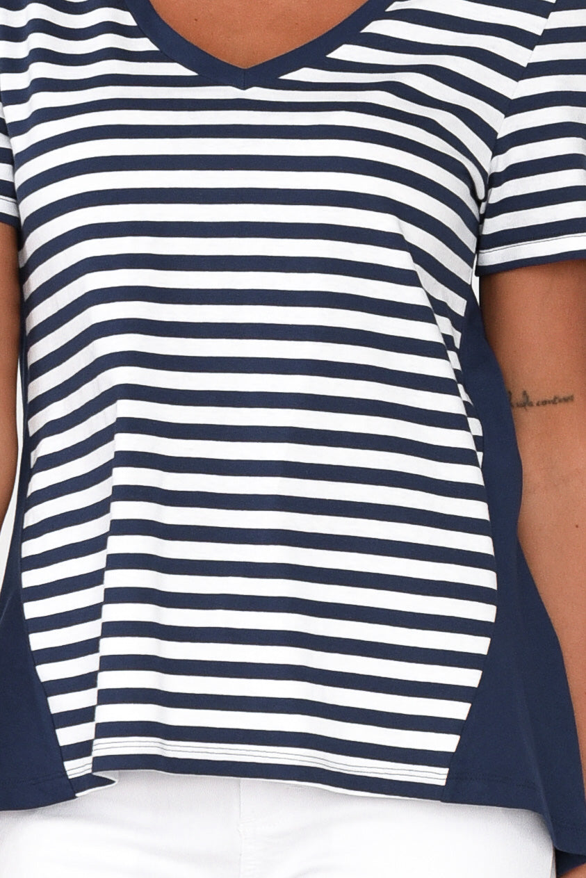 Luella Navy Stripe Cotton Tee