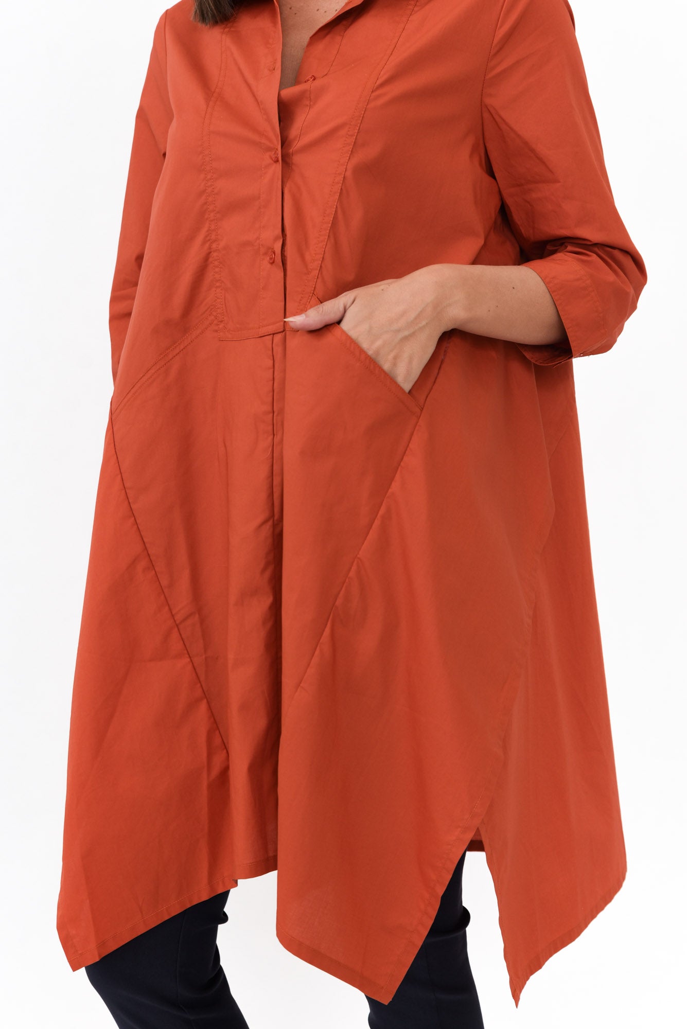 Colson Rust Cotton Tunic