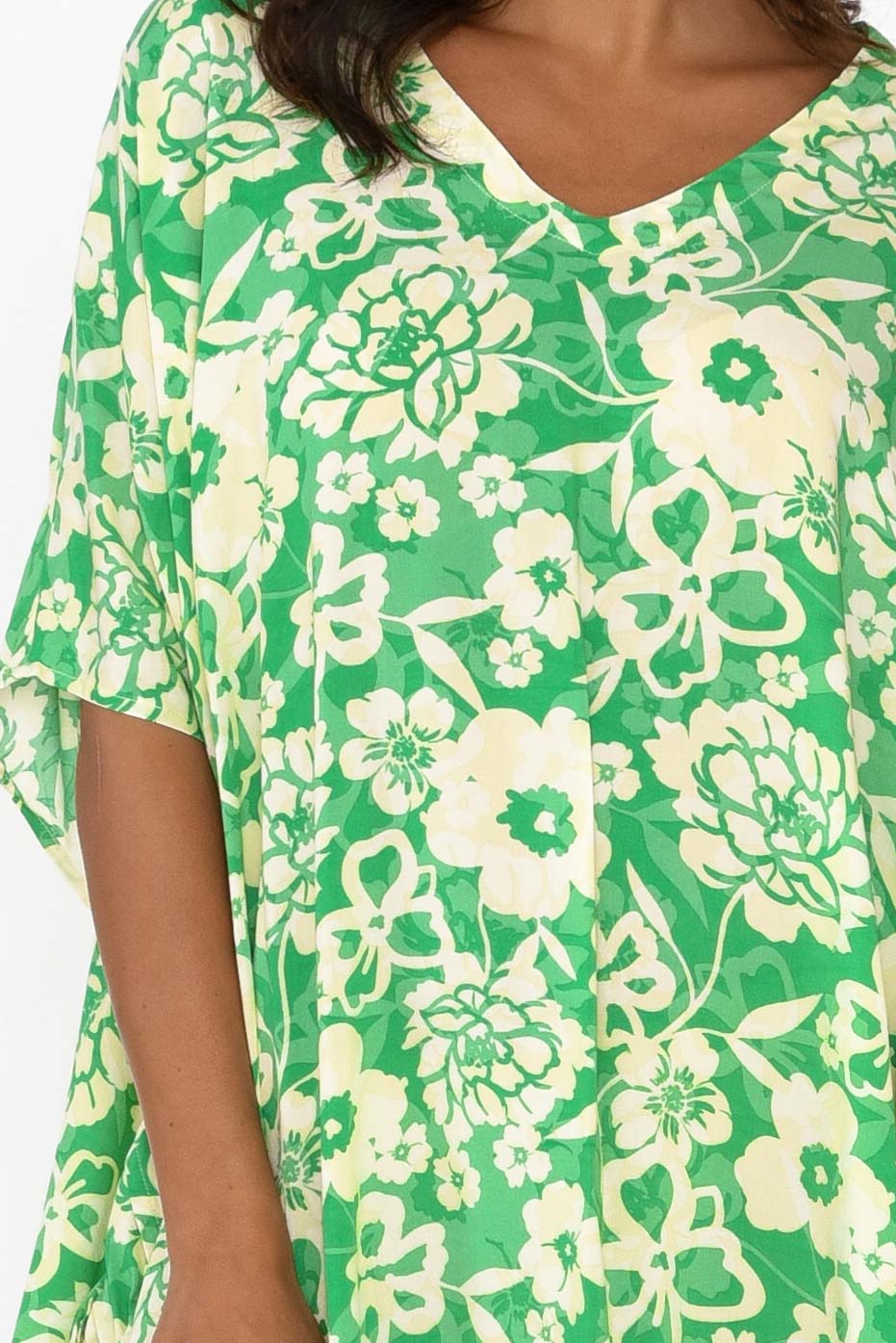 Luce Green Flower Kaftan