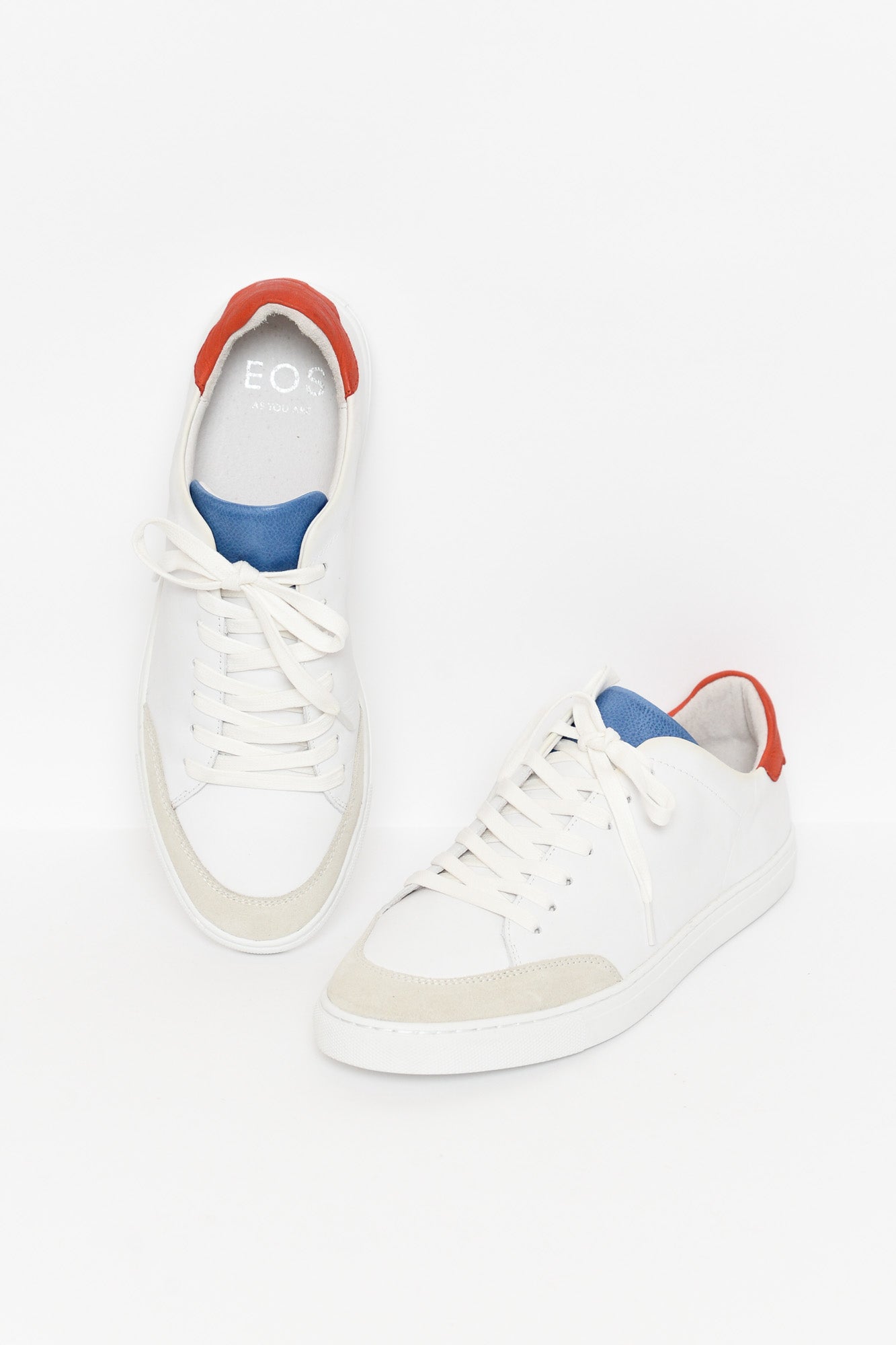 Panels White Leather Sneaker