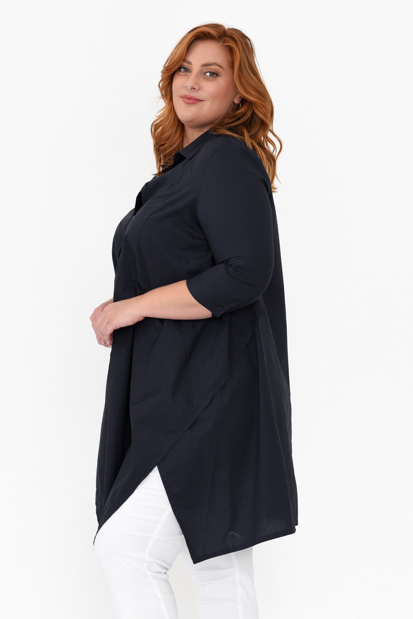 Colson Navy Cotton Tunic