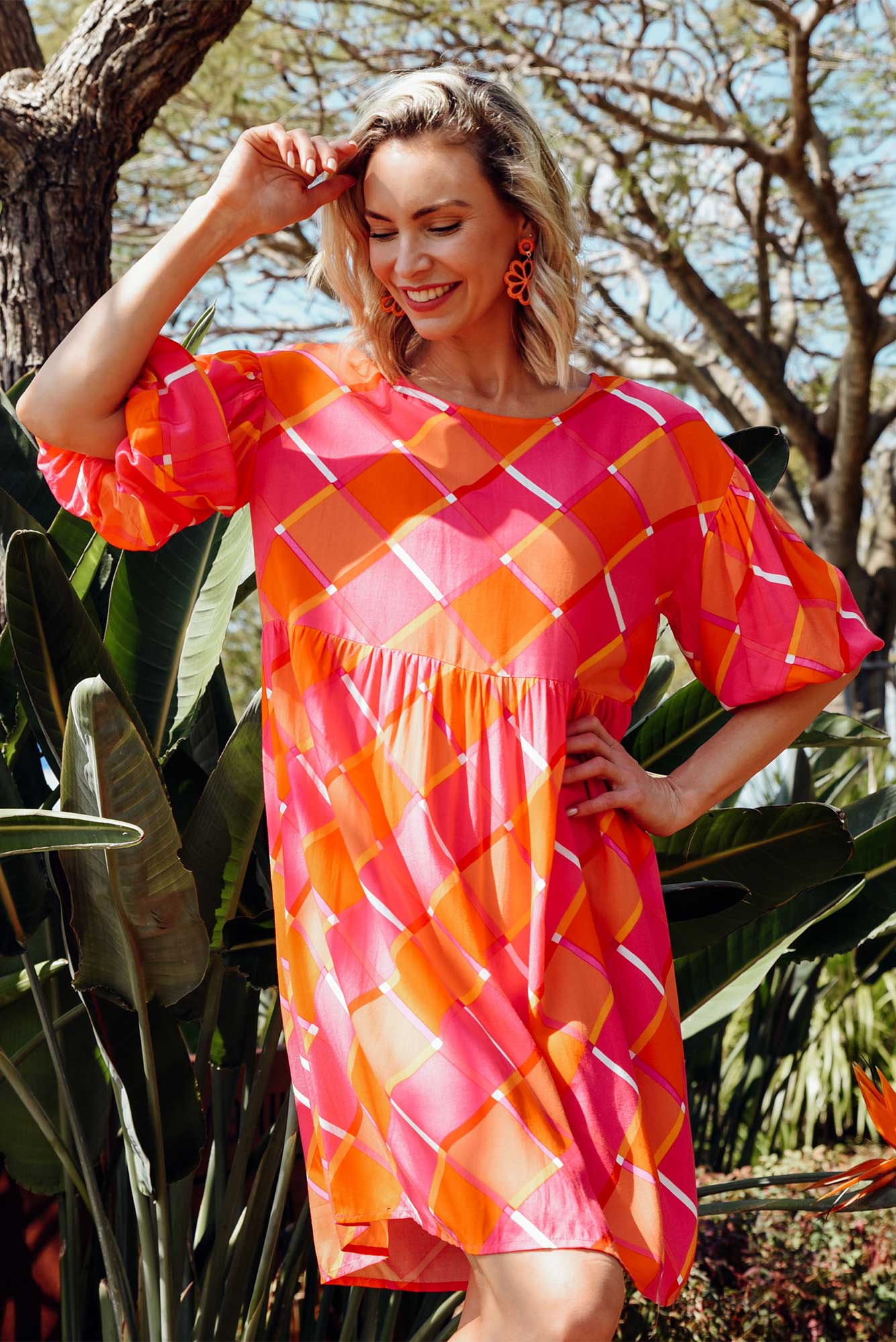 Kylo Pink Geometric Dress